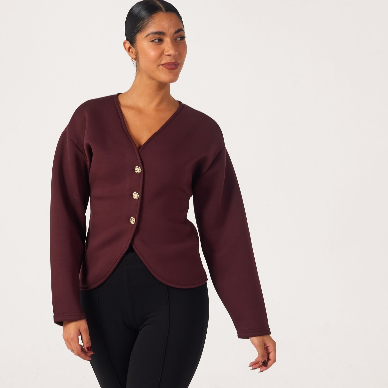 Only Naomi Structured Button Detail Cardigan