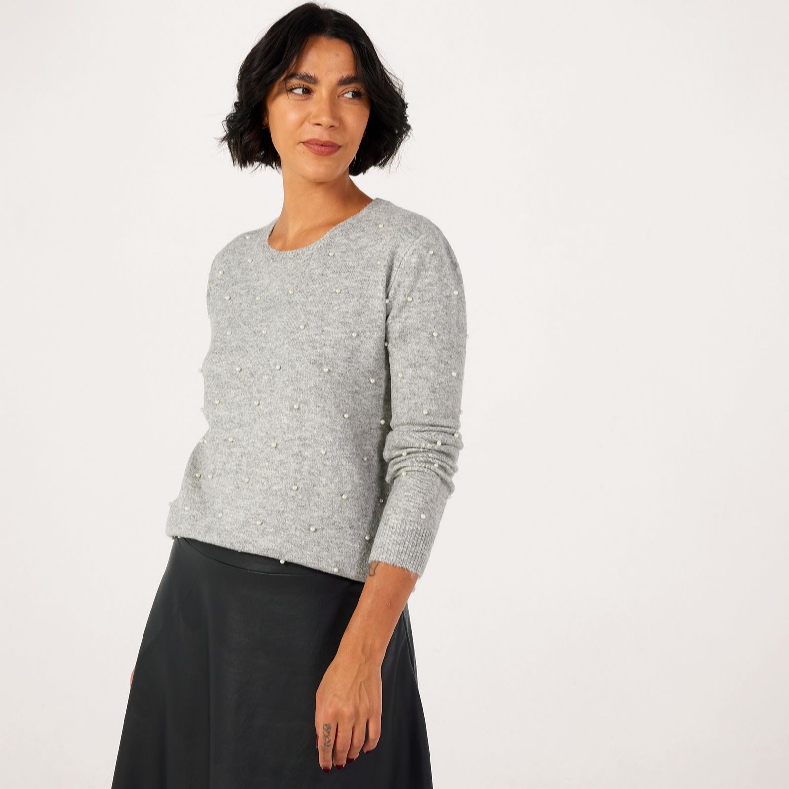 ICHI Macon Embelished Long Sleeve Jumper