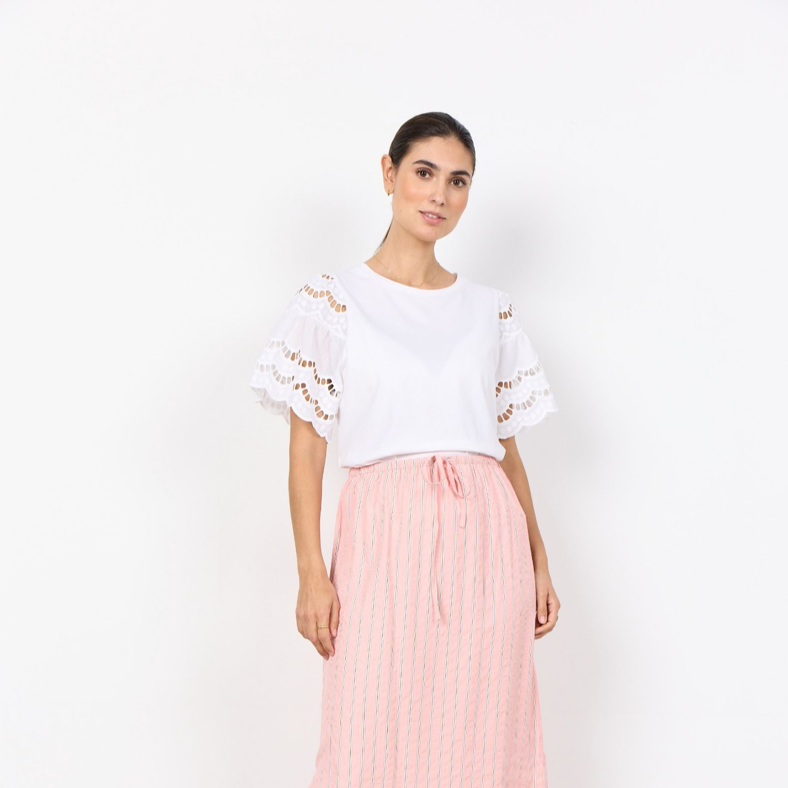 Soya Concept Lorine Broidere Sleeve Top