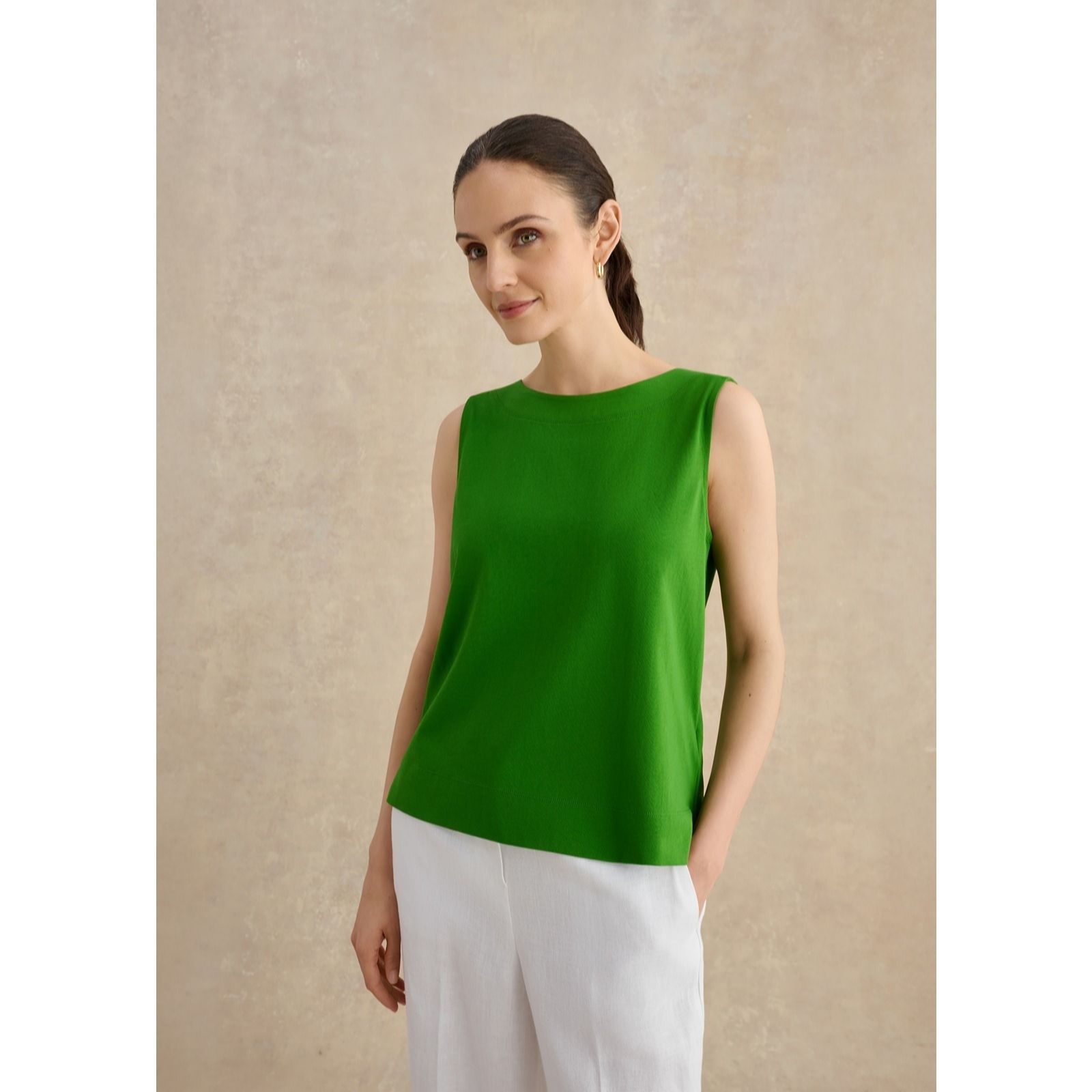 Hobbs London Fern Cotton Button Back Top