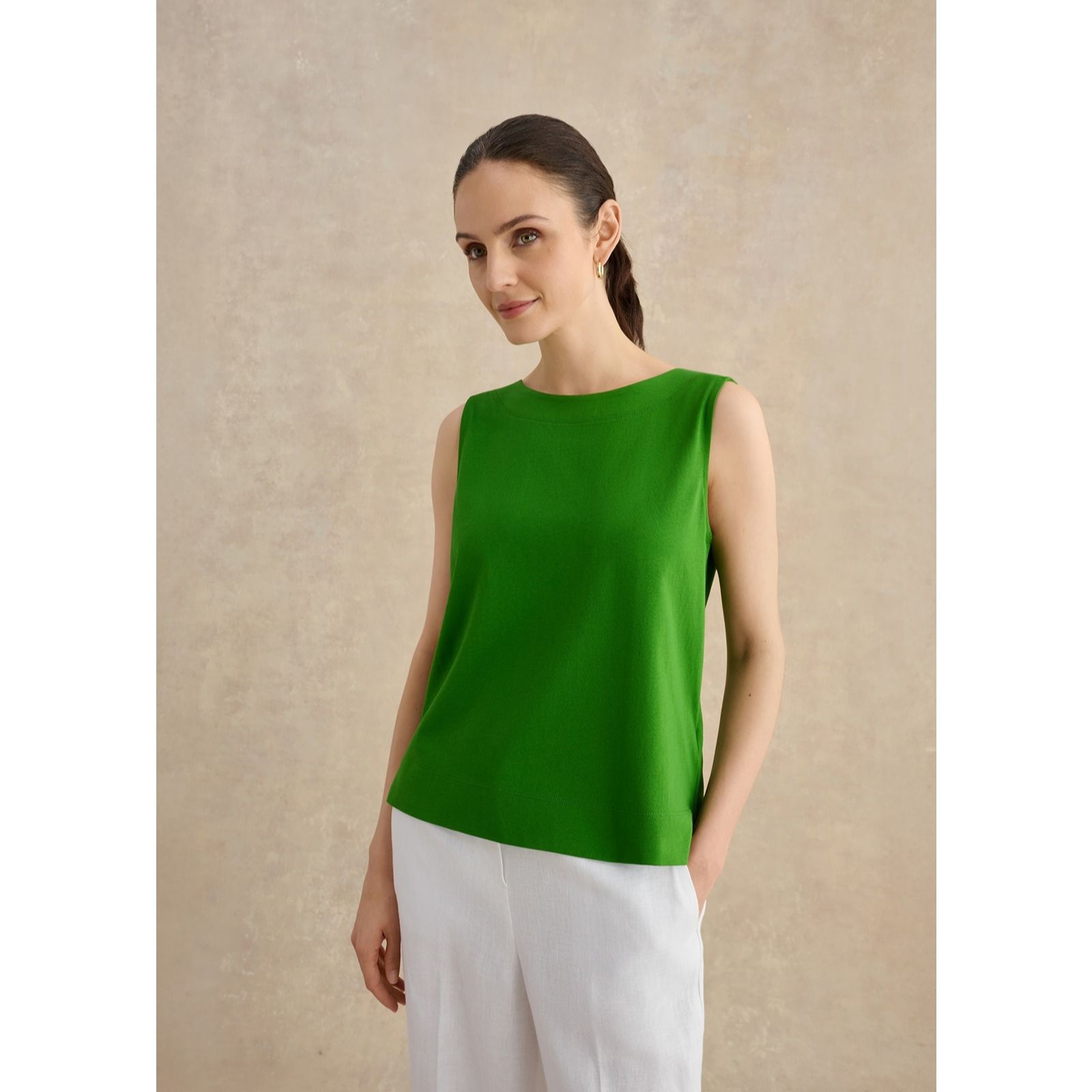 Hobbs London Fern Cotton Button Back Top