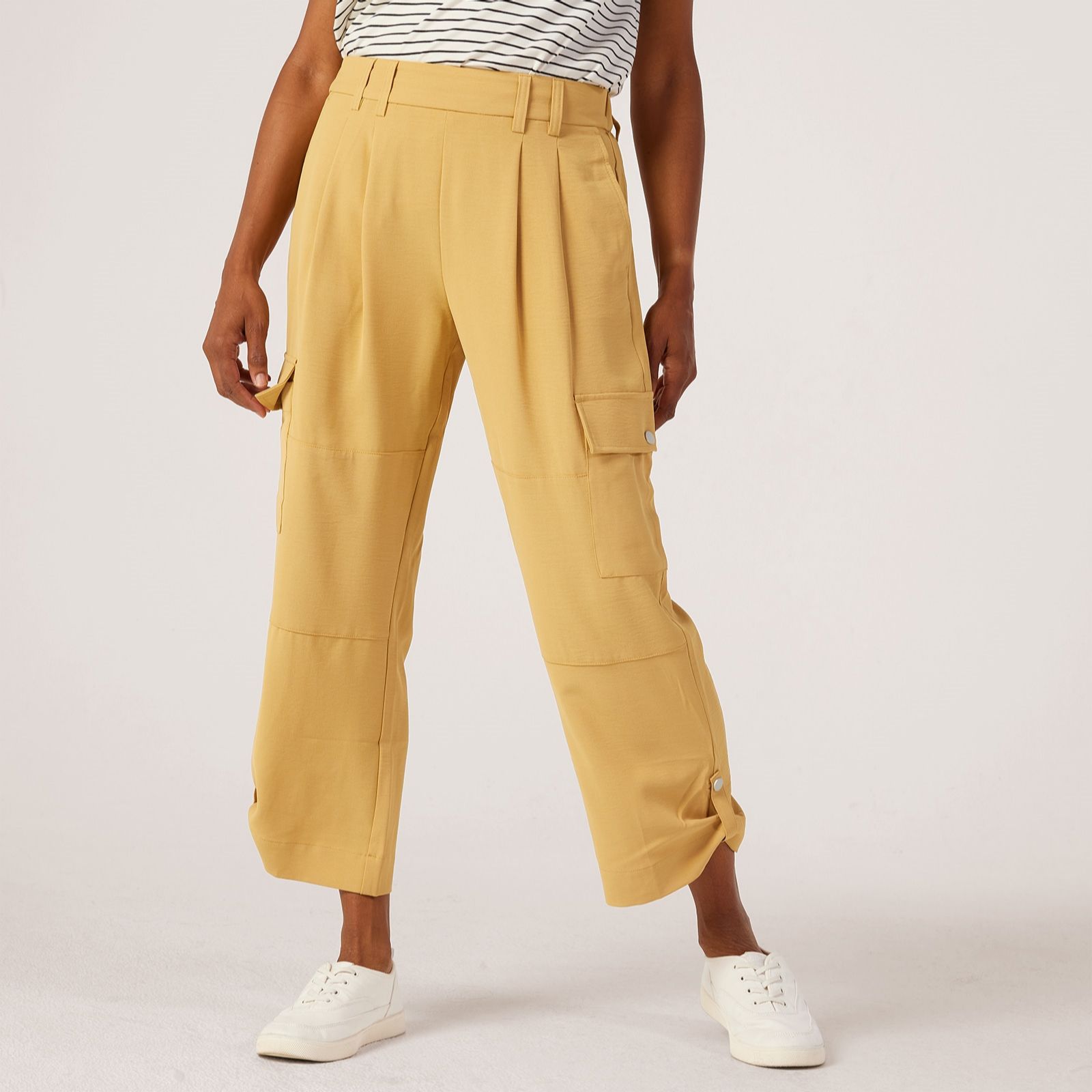 MarlaWynne Layers Stretch Crepe Utility Trousers