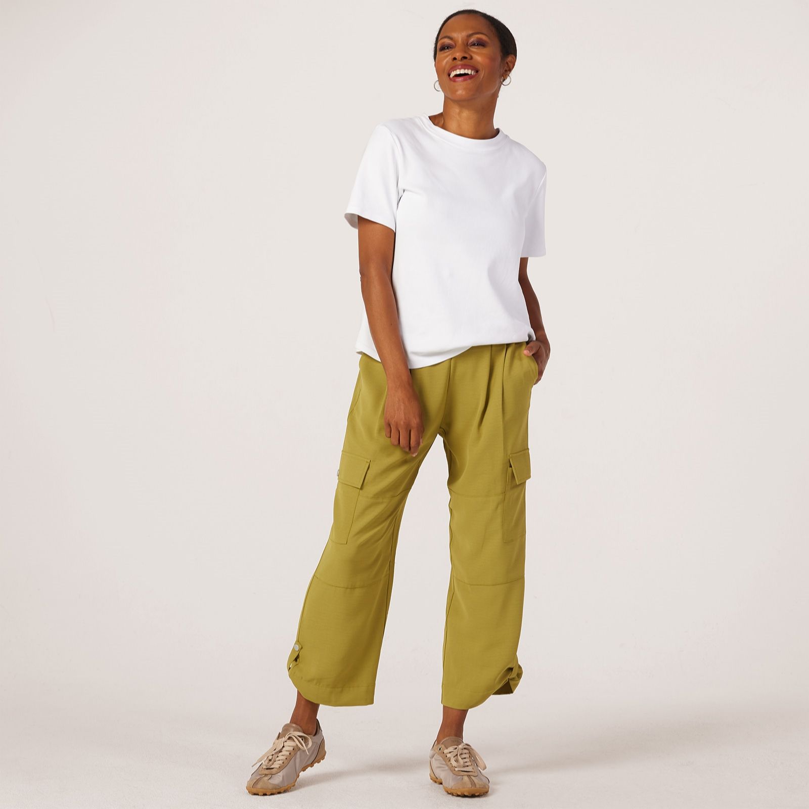 MarlaWynne Layers Stretch Crepe Utility Trousers