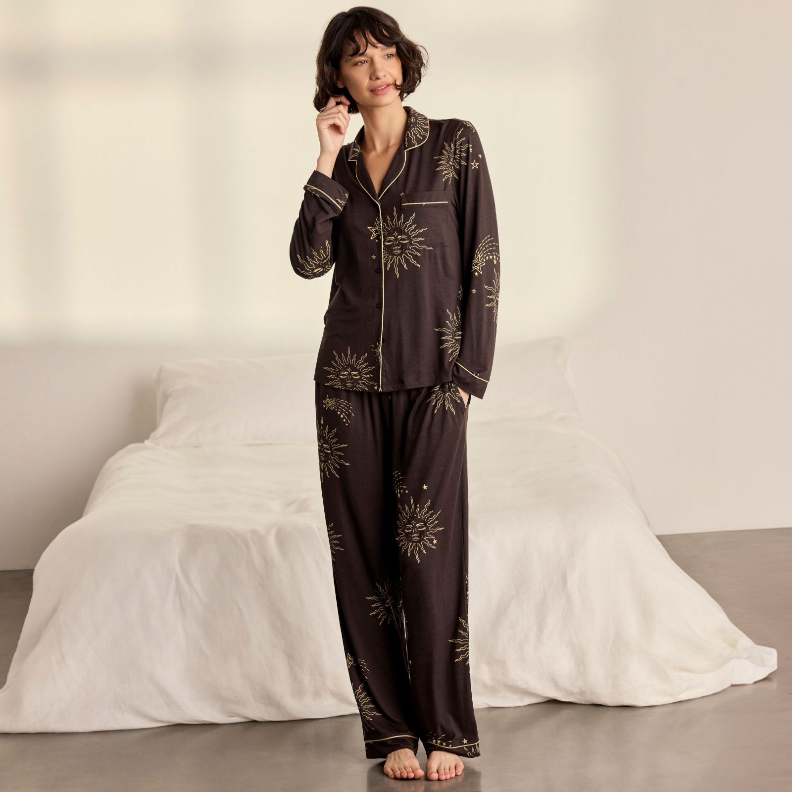 Chelsea Peers Long Button PJ Set