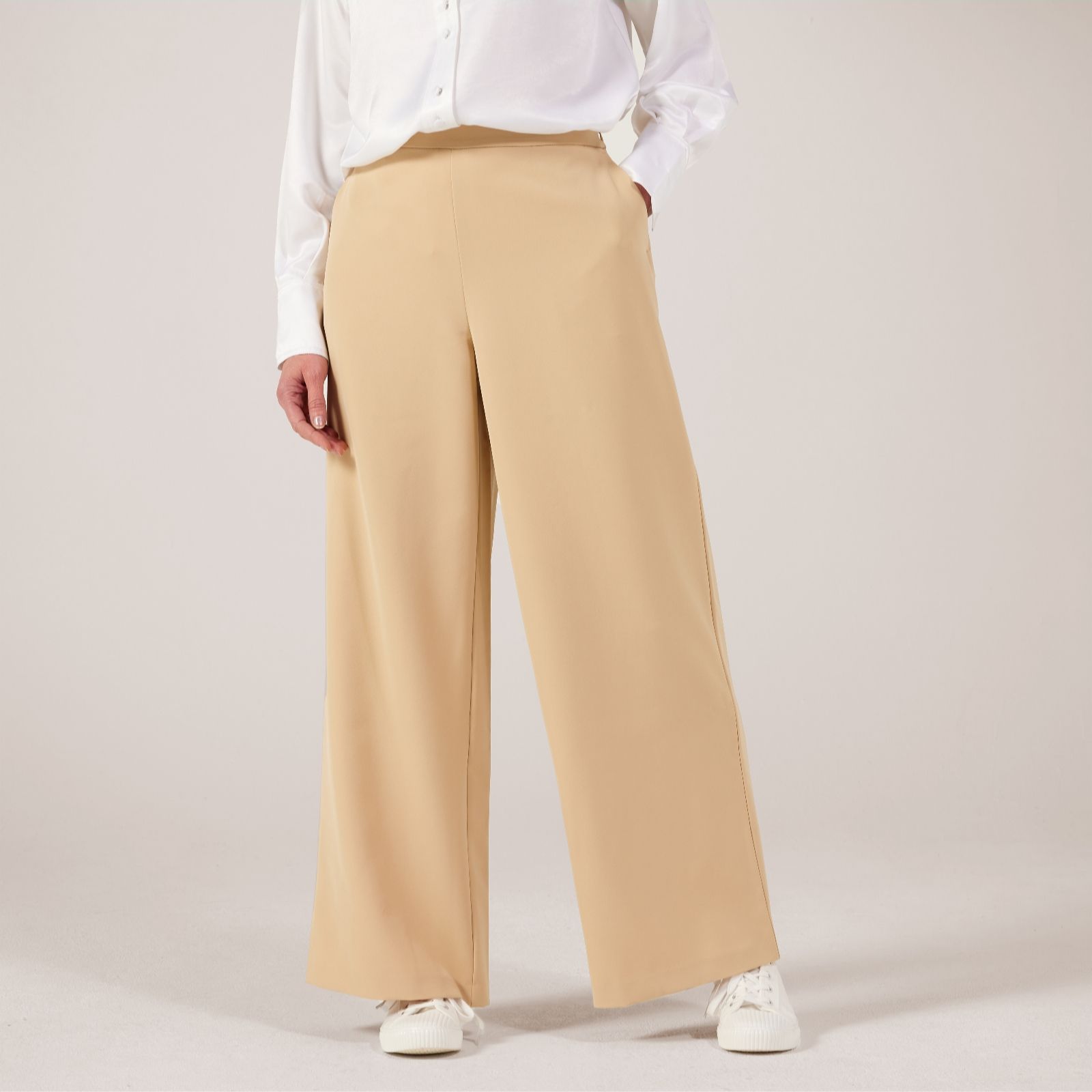 Brenda Edwards Pull on Wide Leg Trouser Tall - QVC UK