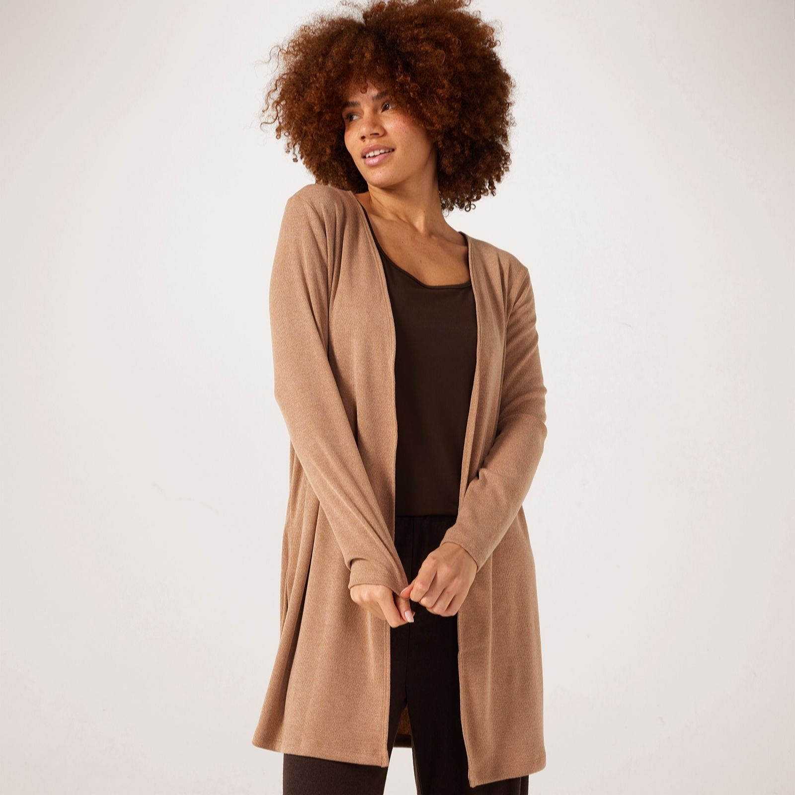 Kim & Co Divine Knit Edge To Edge Long Sleeve Cardigan