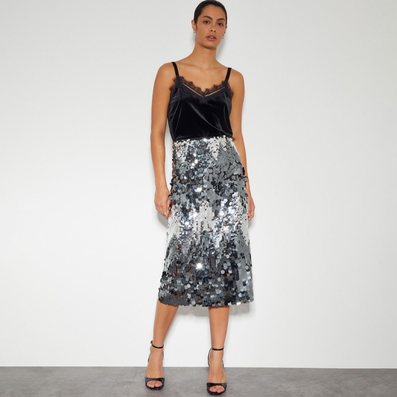 Plus size sequin skirt qvc hotsell