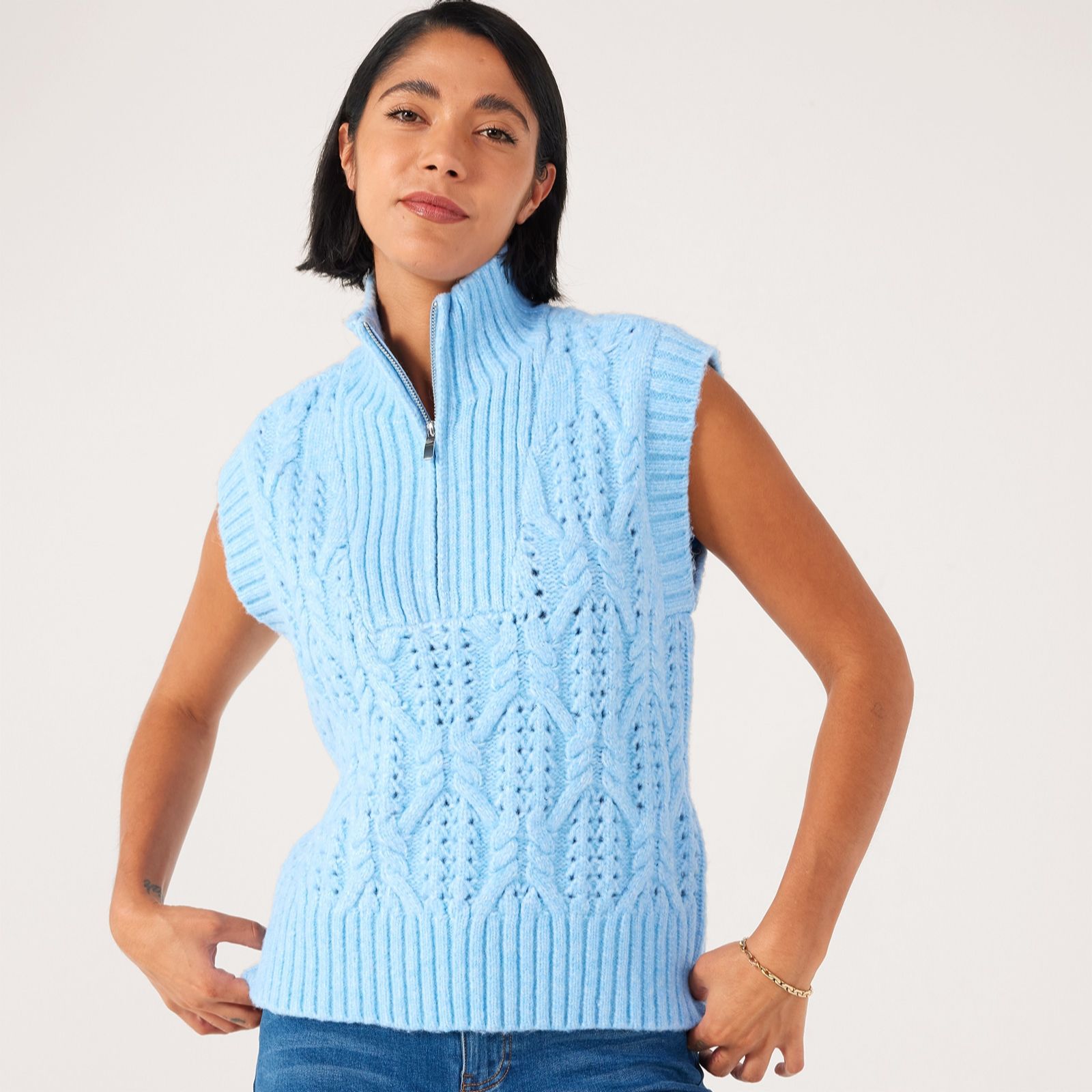 Ben De Lisi Knitted Zip Front Vest