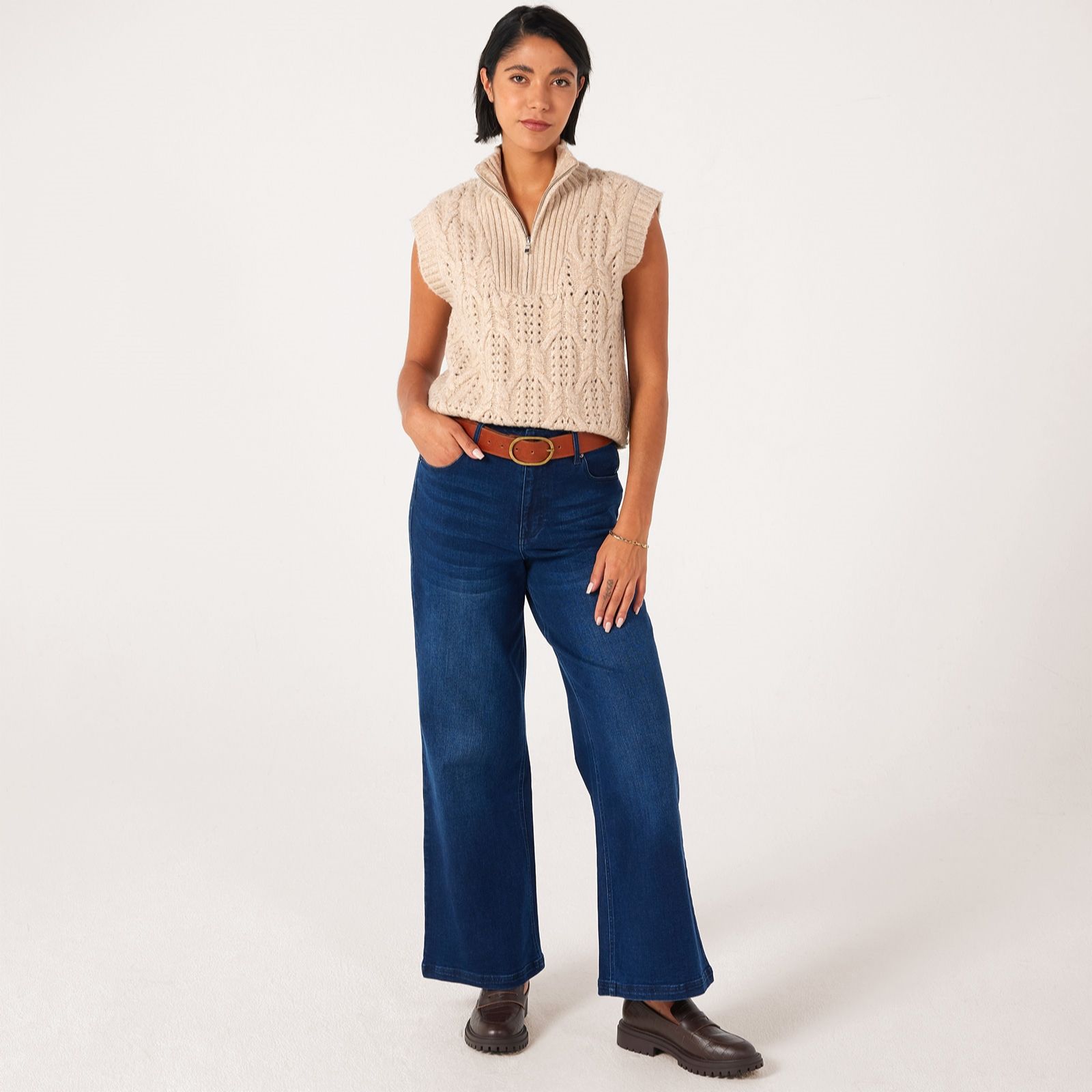 Ben De Lisi Knitted Zip Front Vest