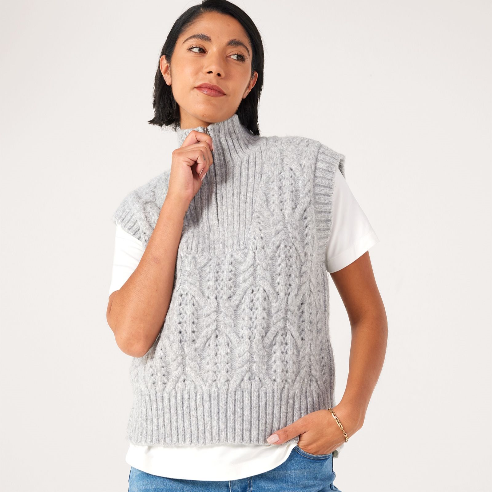 Ben De Lisi Knitted Zip Front Vest