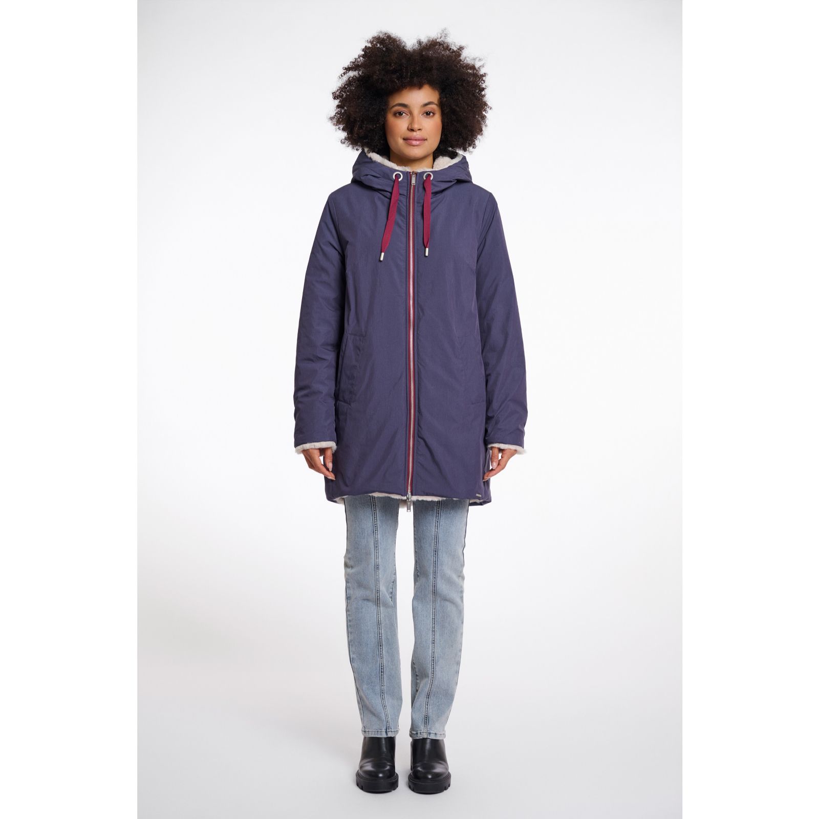 Rino & Pelle Javin Reversible Hooded Coat with Faux Fur