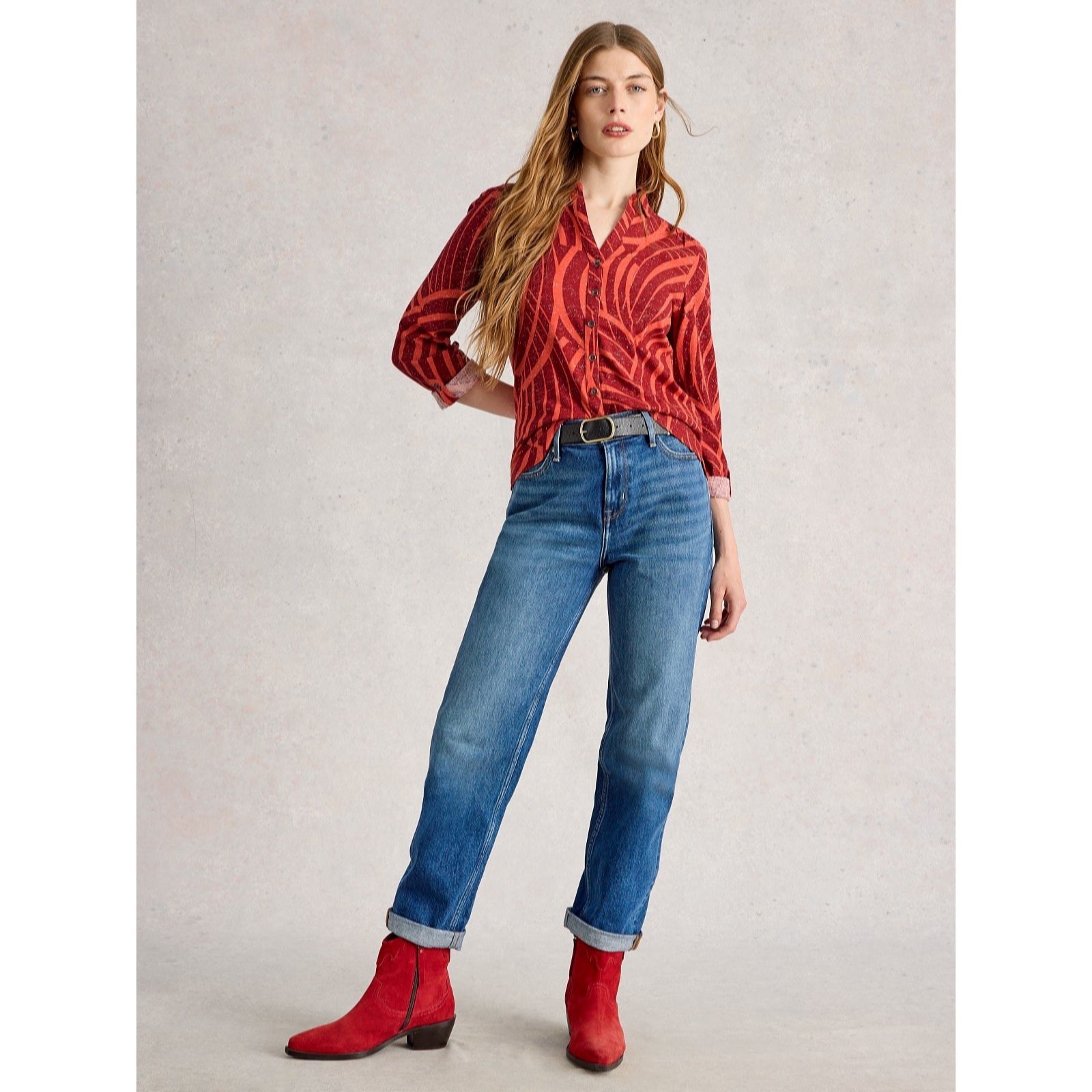 White Stuff Annie Printed Sparkle Shirt