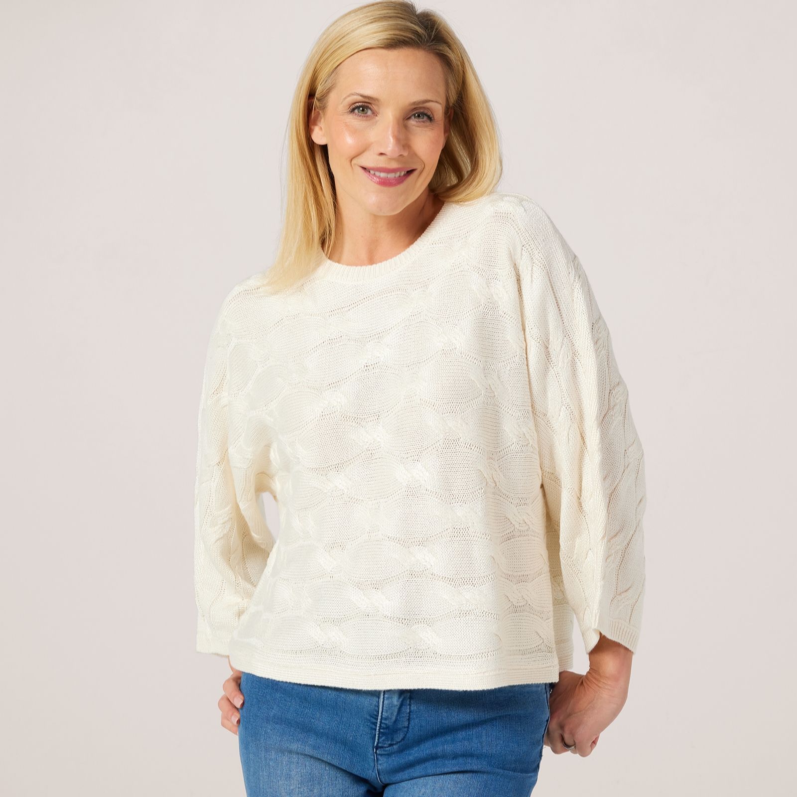 MarlaWynne Layers Shimmery Cable Jumper