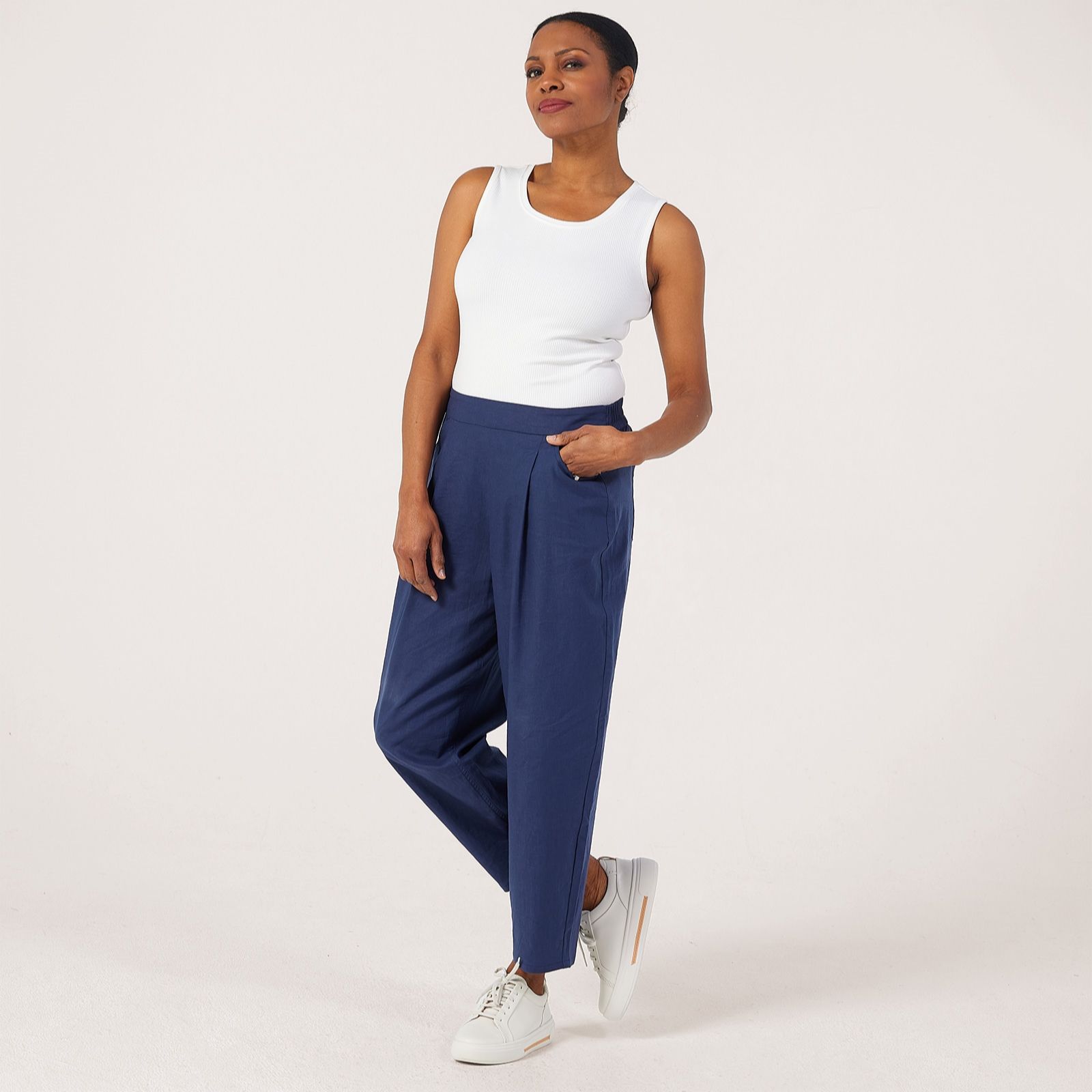 Ben De Lisi Linen Barrel Trouser Petite