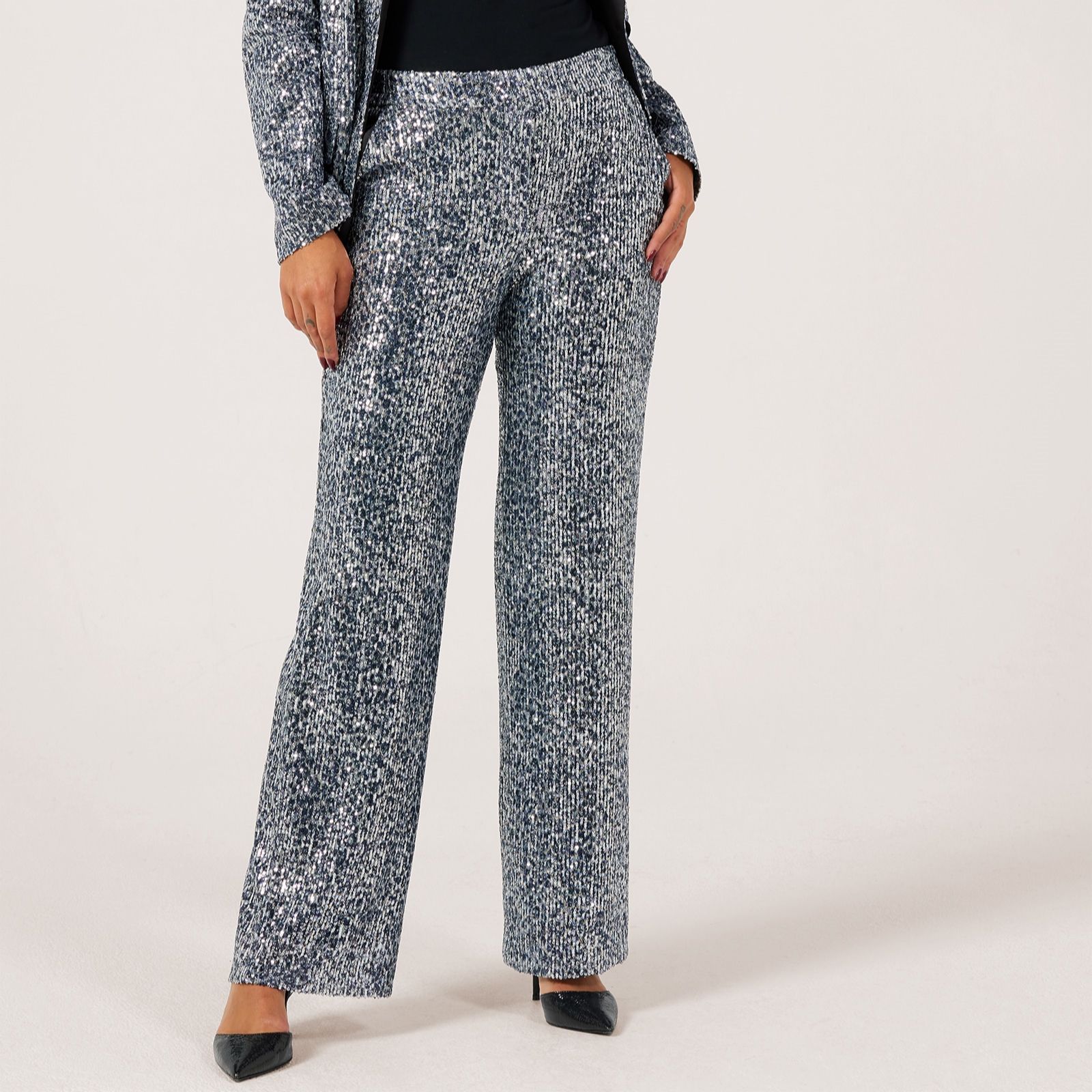 Helene Berman Fully Lined Animal Sequin Trousers