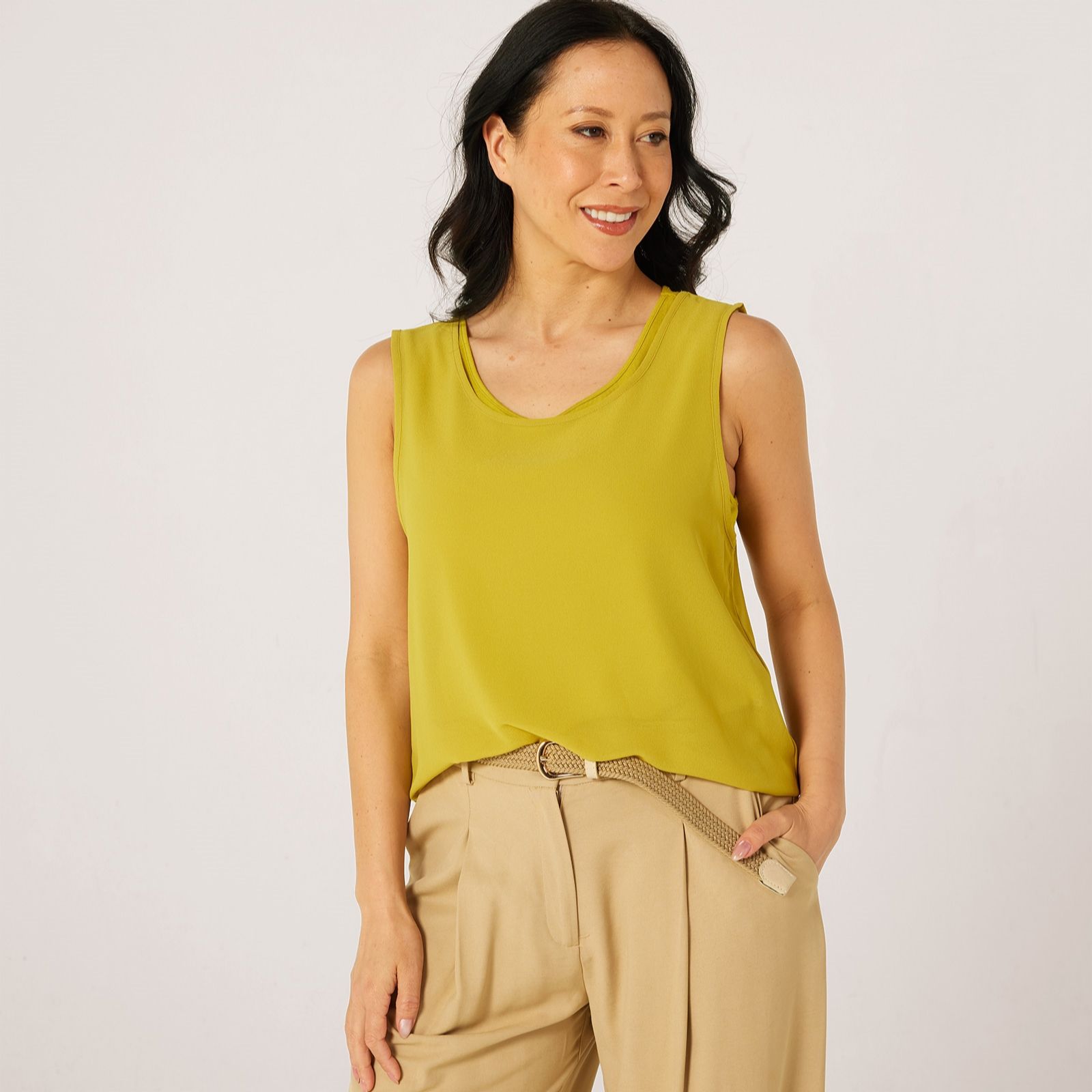 MarlaWynne Layers 2 Pack Chiffon & Viscose Sleeveless Tops