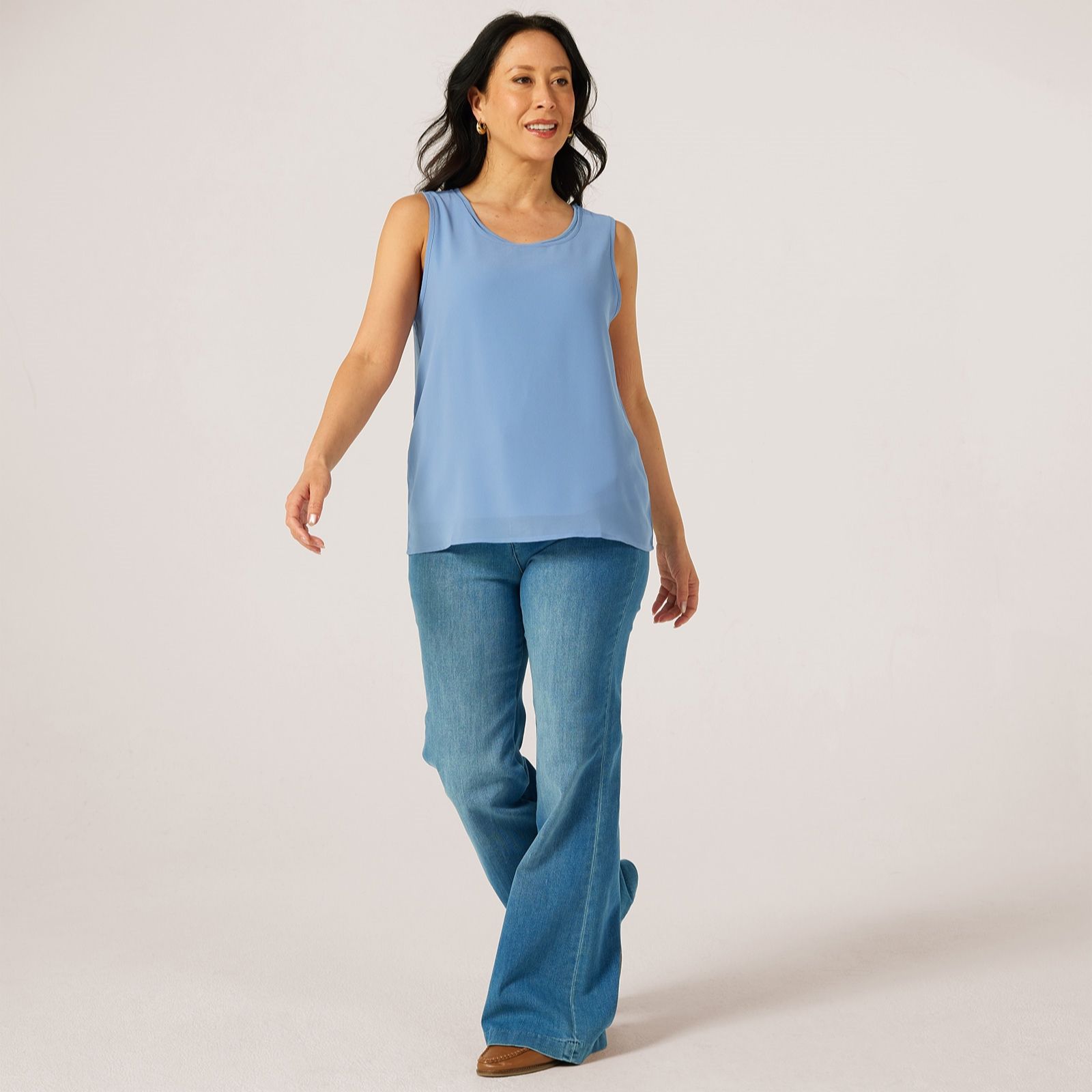 MarlaWynne Layers 2 Pack Chiffon & Viscose Sleeveless Tops