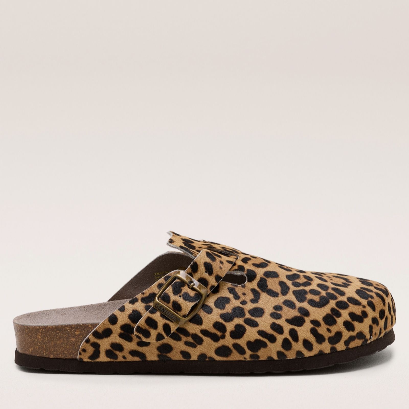  Genuins Riva Animal Print Leather Mule