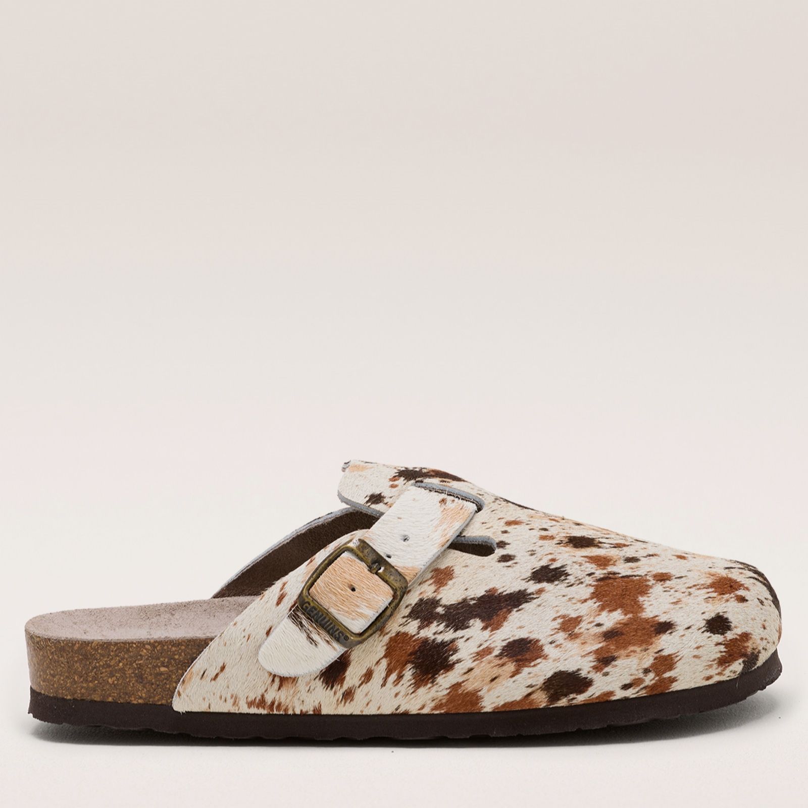 Genuins Riva Animal Print Leather Mule