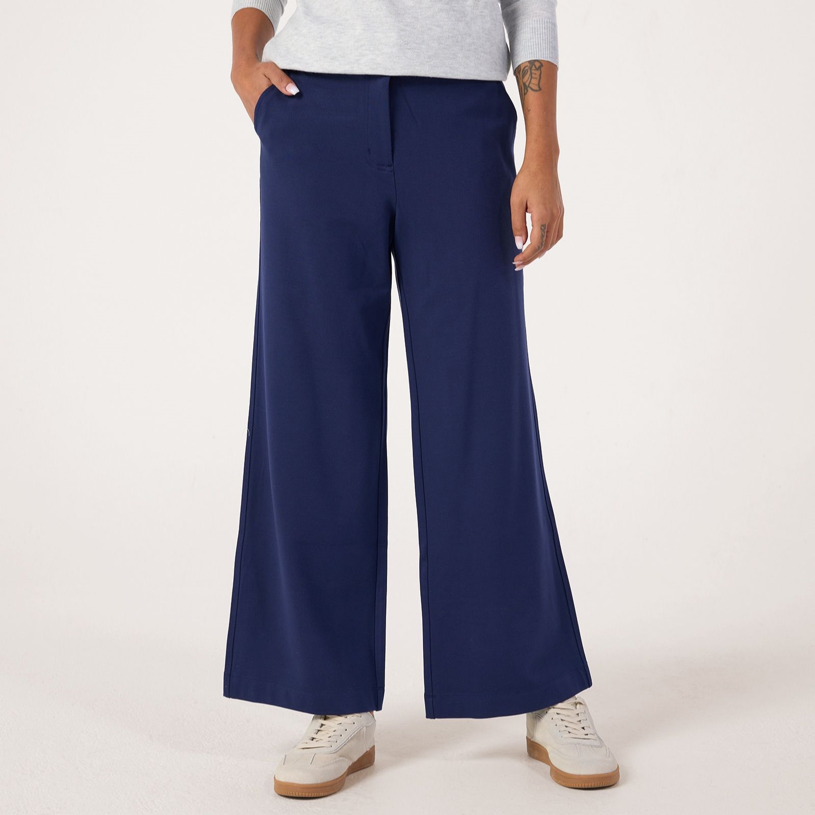 Ben de Lisi Stretch Twill Wide Leg Trouser Petite