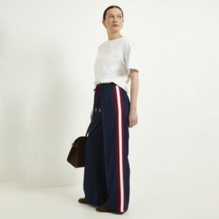 Wallis Wide Leg Trouser with Stretch Drawstring Waist