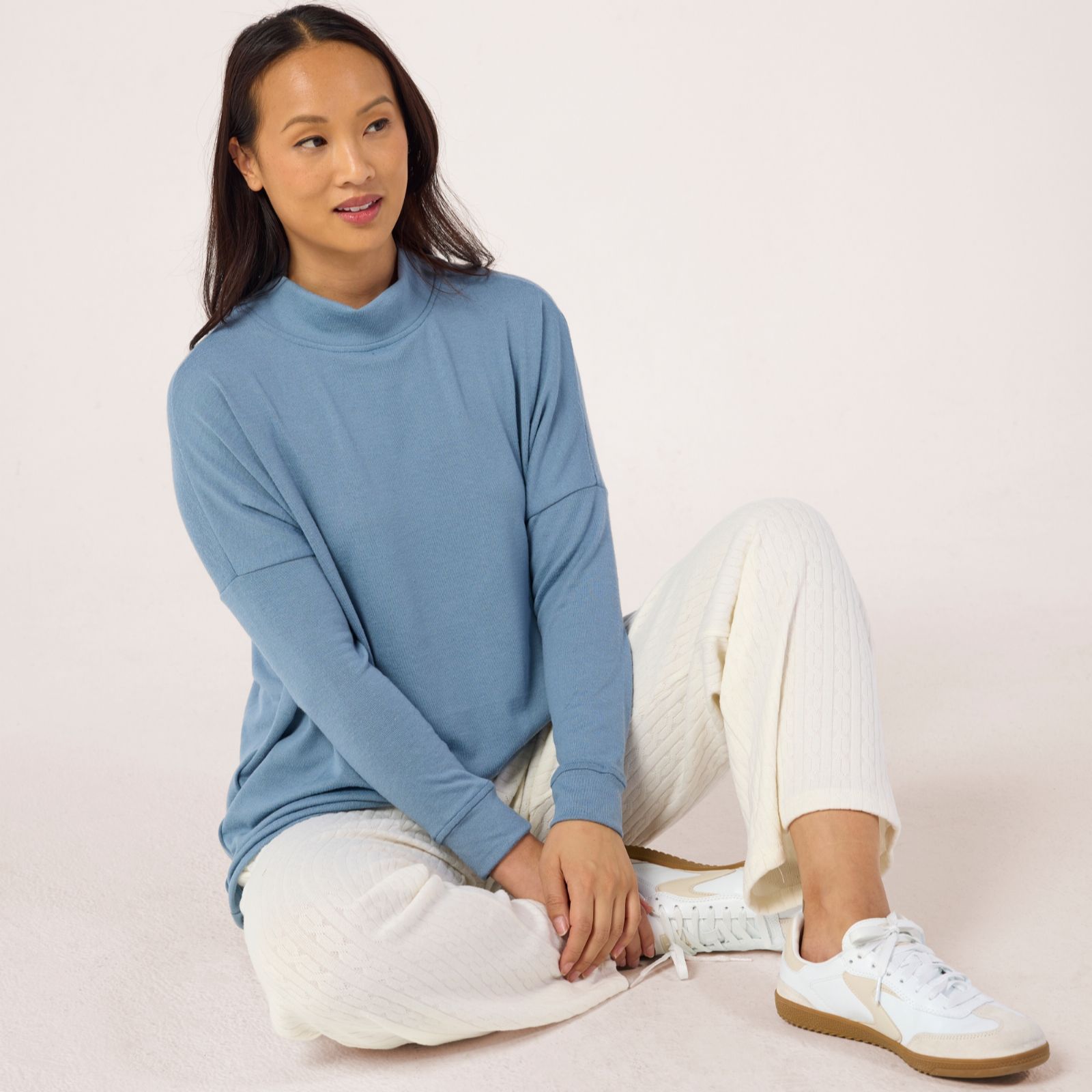 Kim & Co Soft Touch Long Sleeve High Neck Tunic