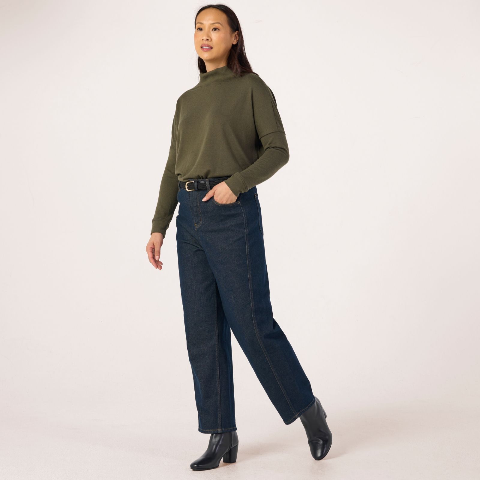 Kim & Co Soft Touch Long Sleeve High Neck Tunic