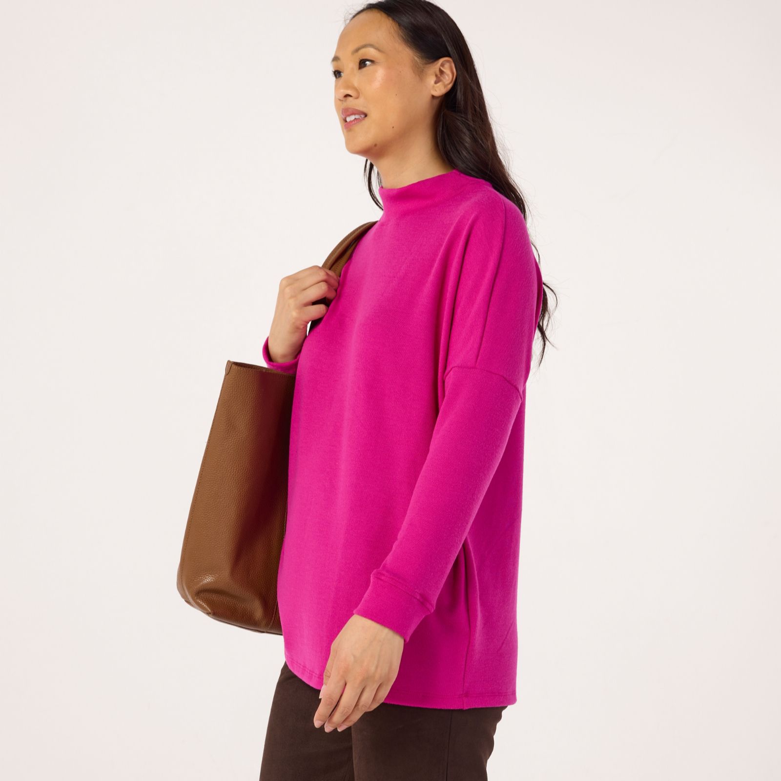 Kim & Co Soft Touch Long Sleeve High Neck Tunic