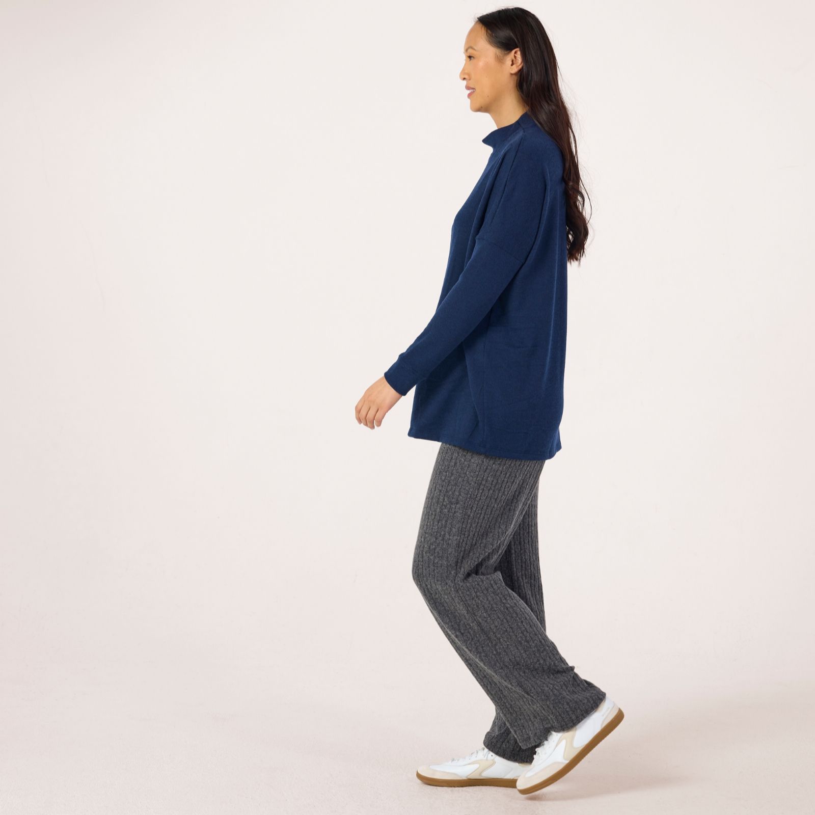 Kim & Co Soft Touch Long Sleeve High Neck Tunic