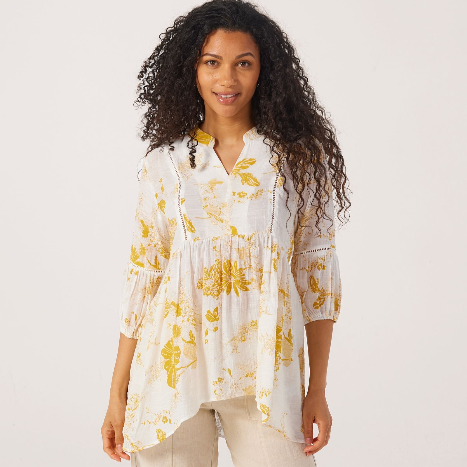 Izabel London Hi Low Hem Printed Tunic