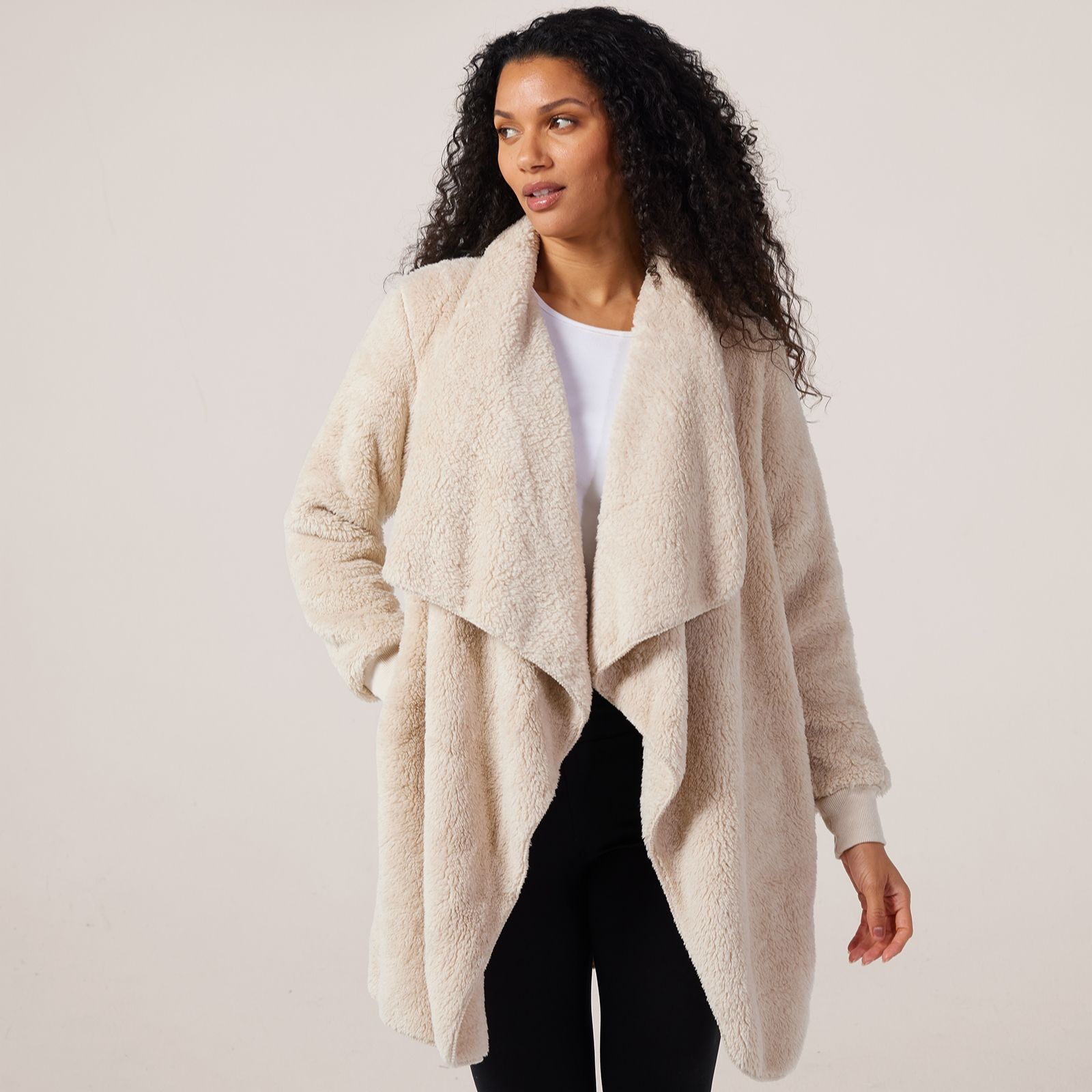 Cozee Home Fluffy Waterfall Cardigan