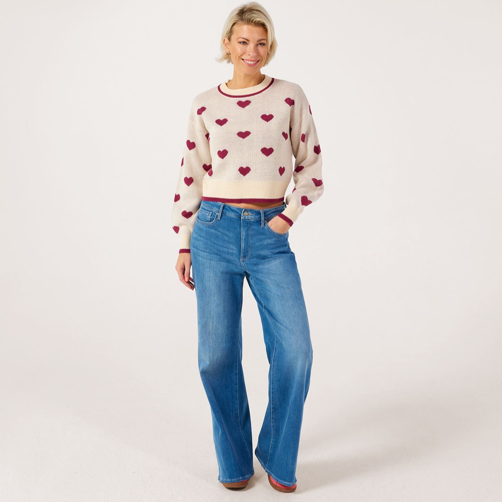 JDY Romance Heart Knitted Jumper