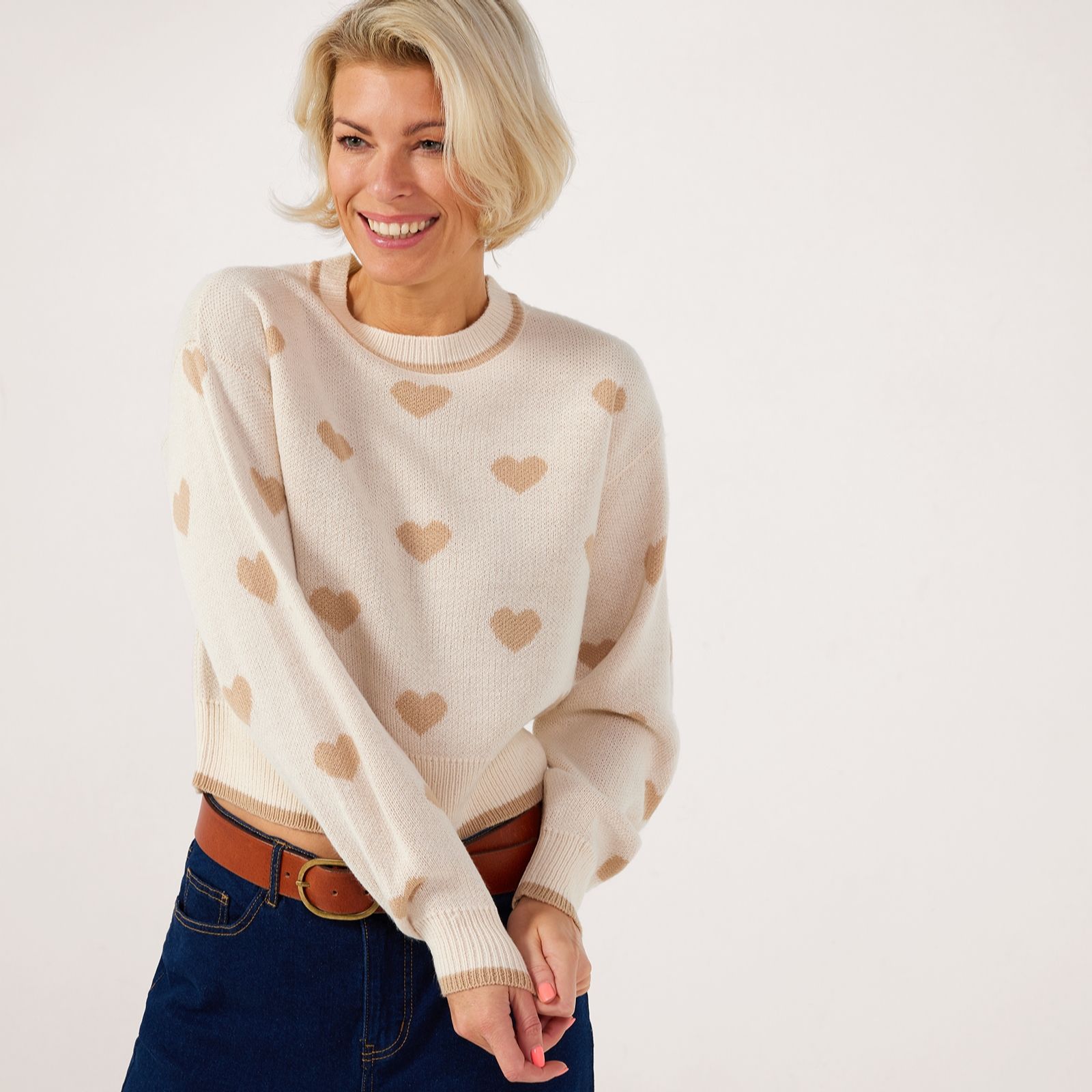 JDY Romance Heart Knitted Jumper