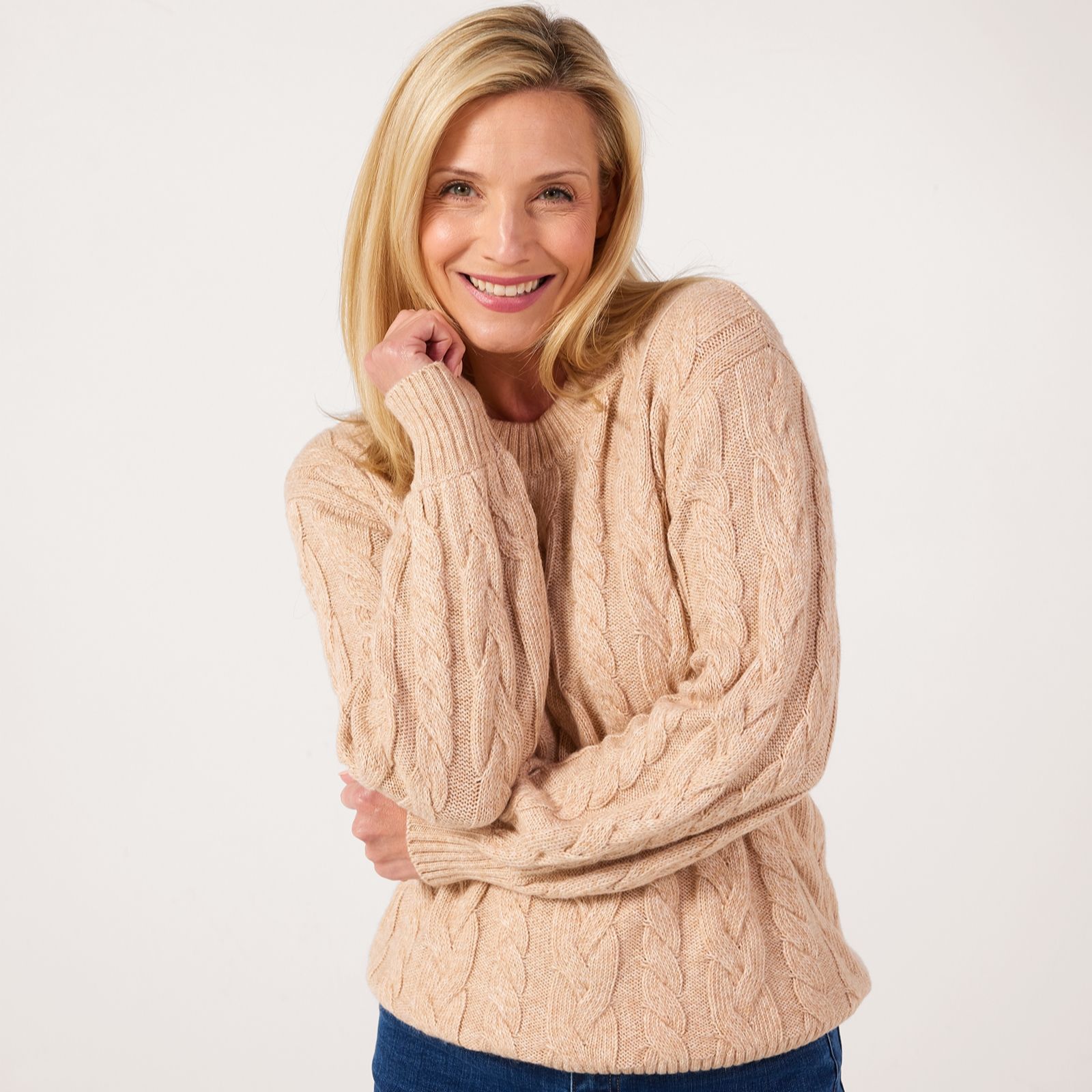 Ruth Langsford Cable Crew Neck Jumper