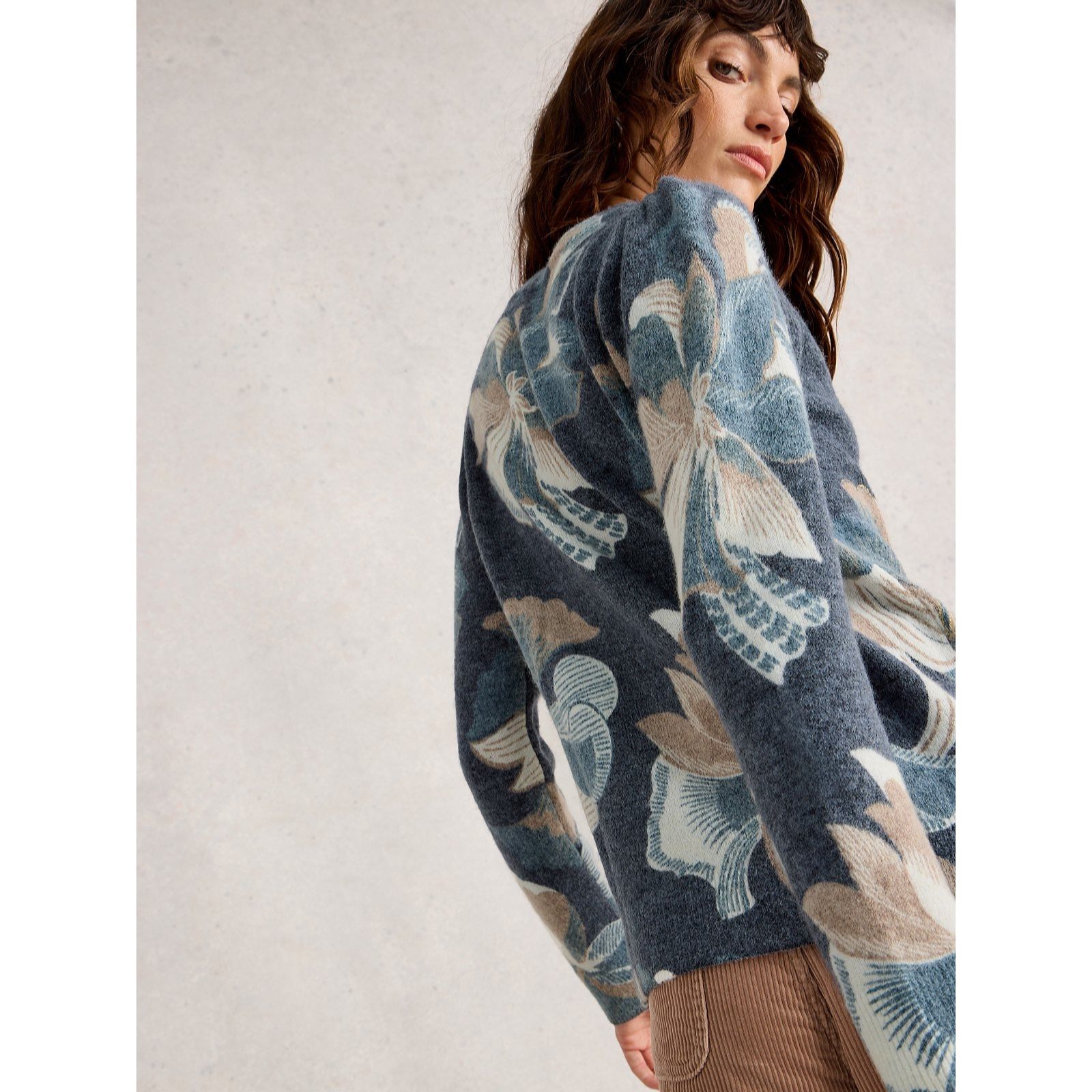 White Stuff Jodie Printed Foil Jumper