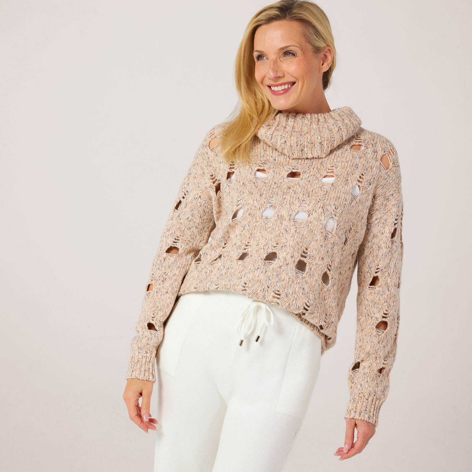 MarlaWynne Layers Marled Open Stitch Jumper