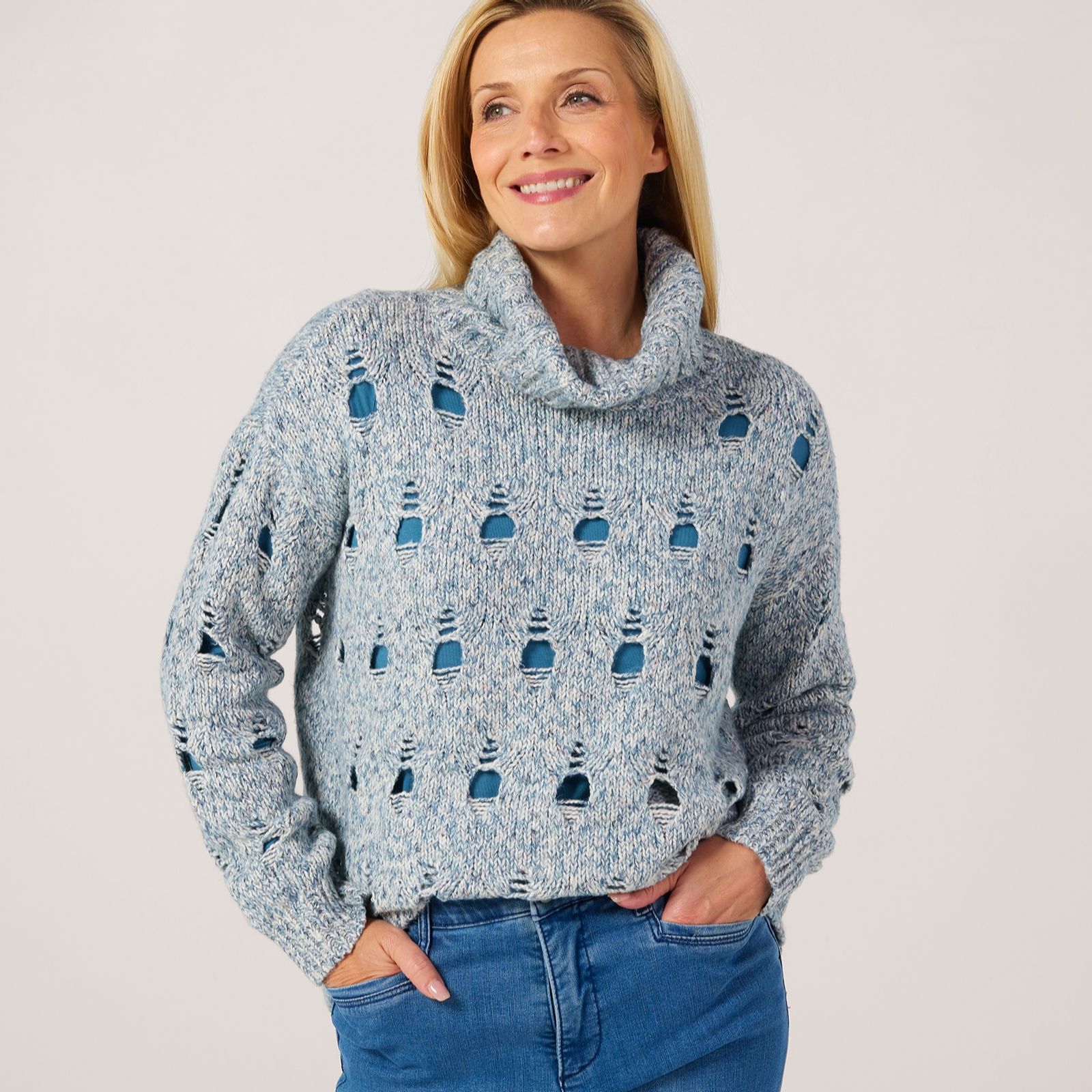 MarlaWynne Layers Marled Open Stitch Jumper