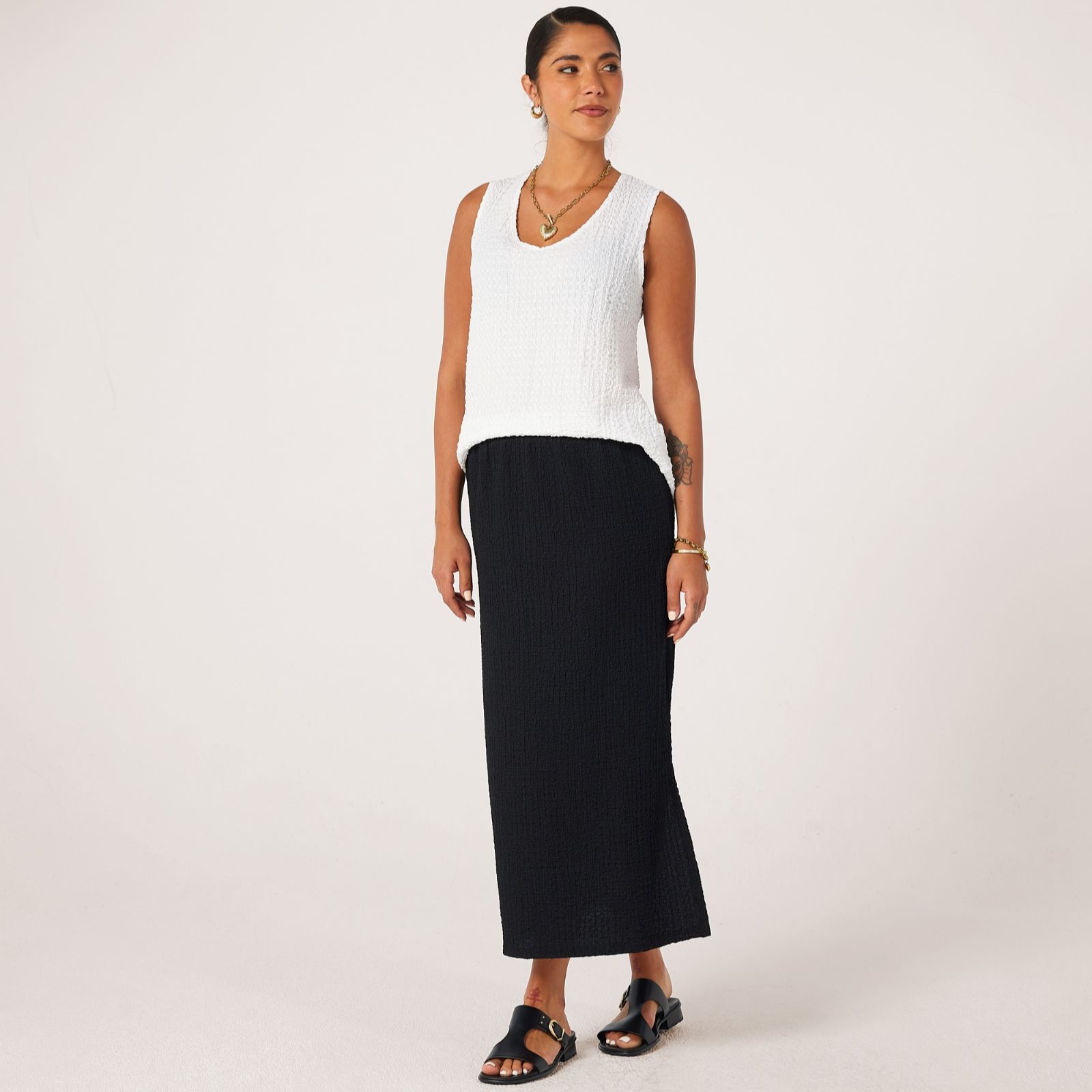 Kim & Co Mini Pop Long Skirt With Slit