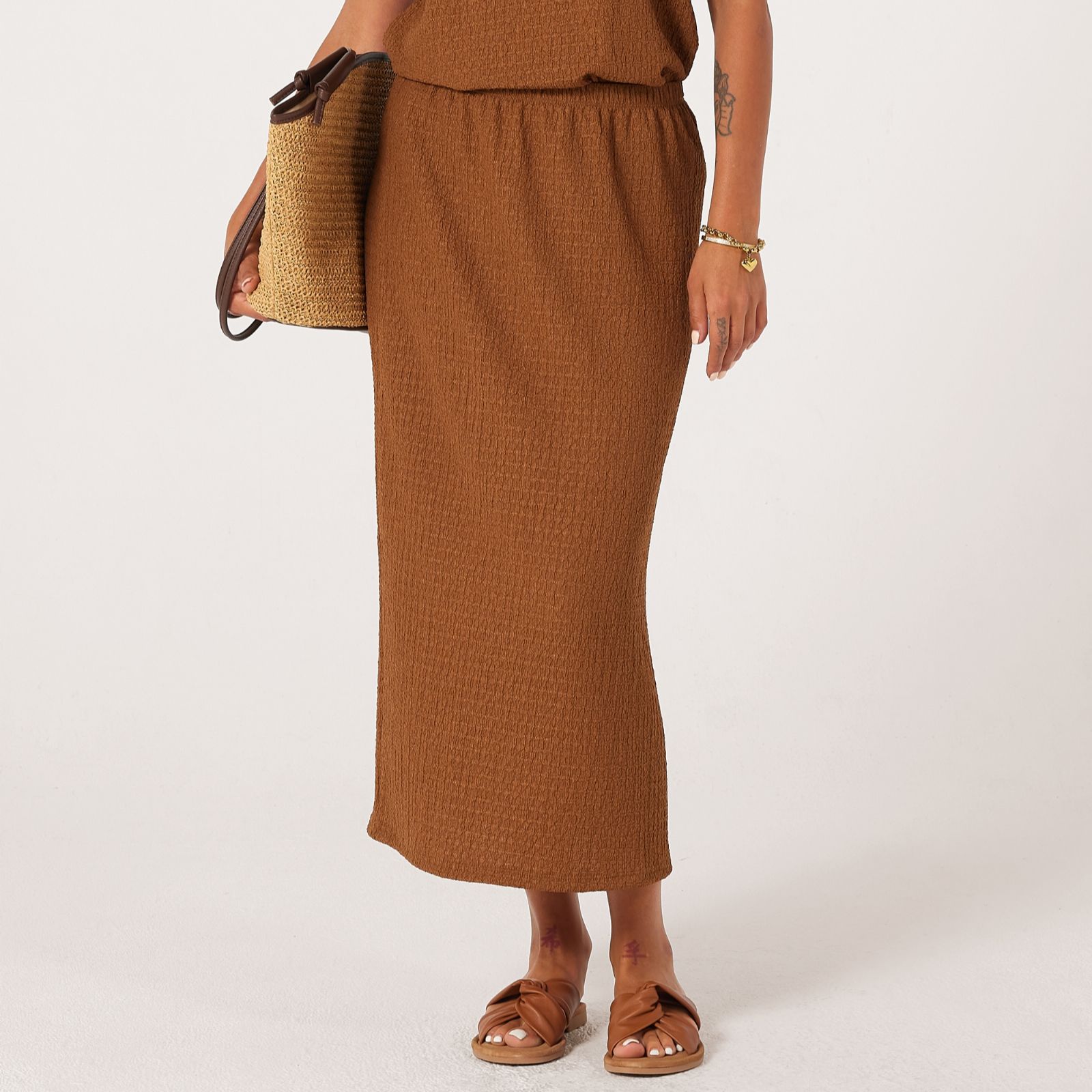 Kim & Co Mini Pop Long Skirt With Slit