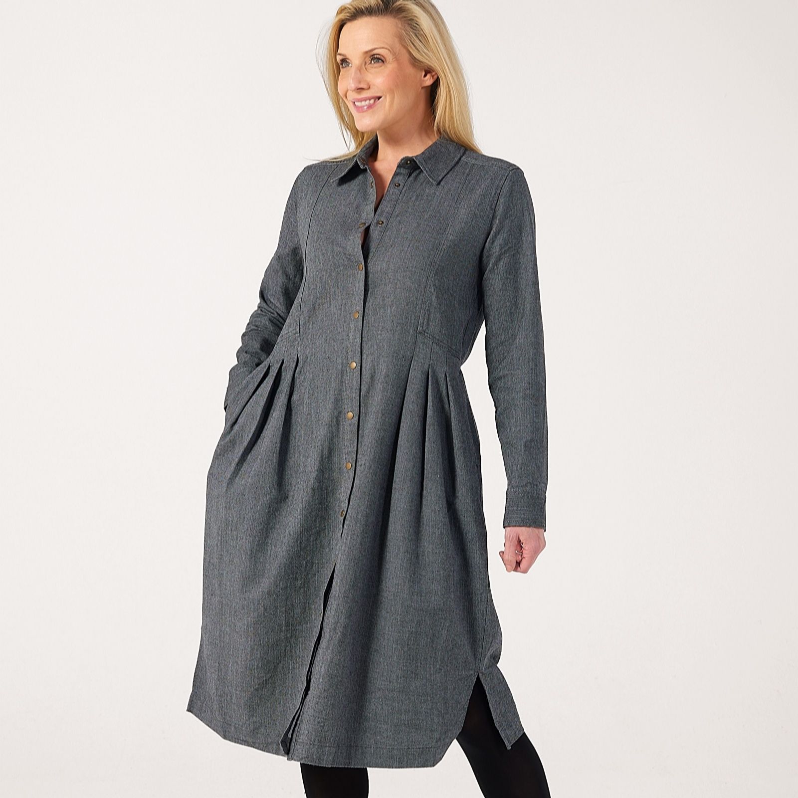 Masai Copenhagen Noveline Soft Denim with Stretch Shirt Style Dress