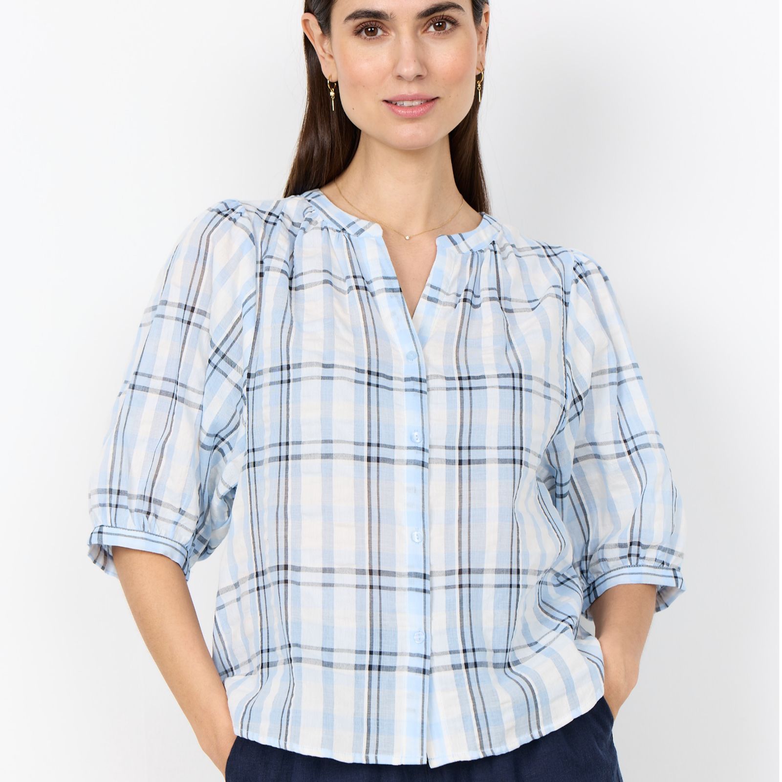 Soya Concept Farus Check Blouse