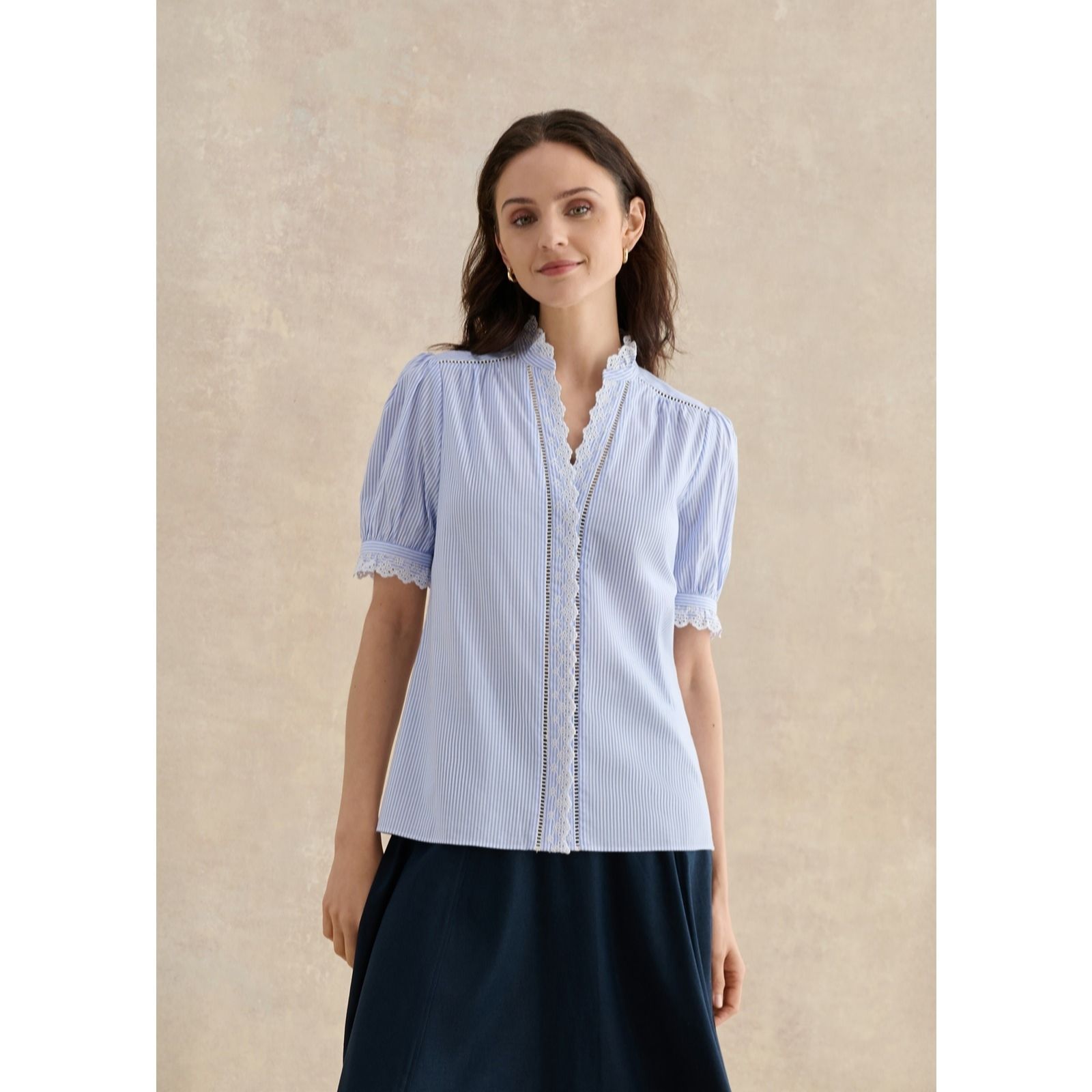 Hobbs London Naima Cotton Blend Blouse