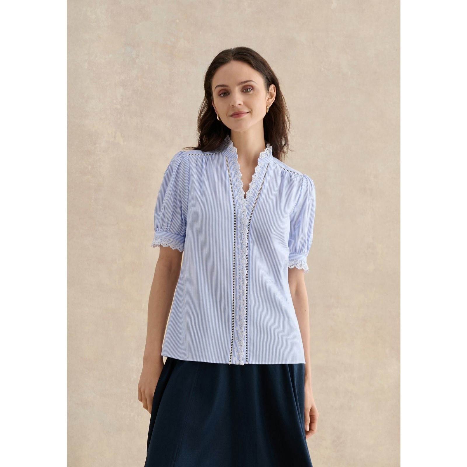 Hobbs London Naima Cotton Blend Blouse