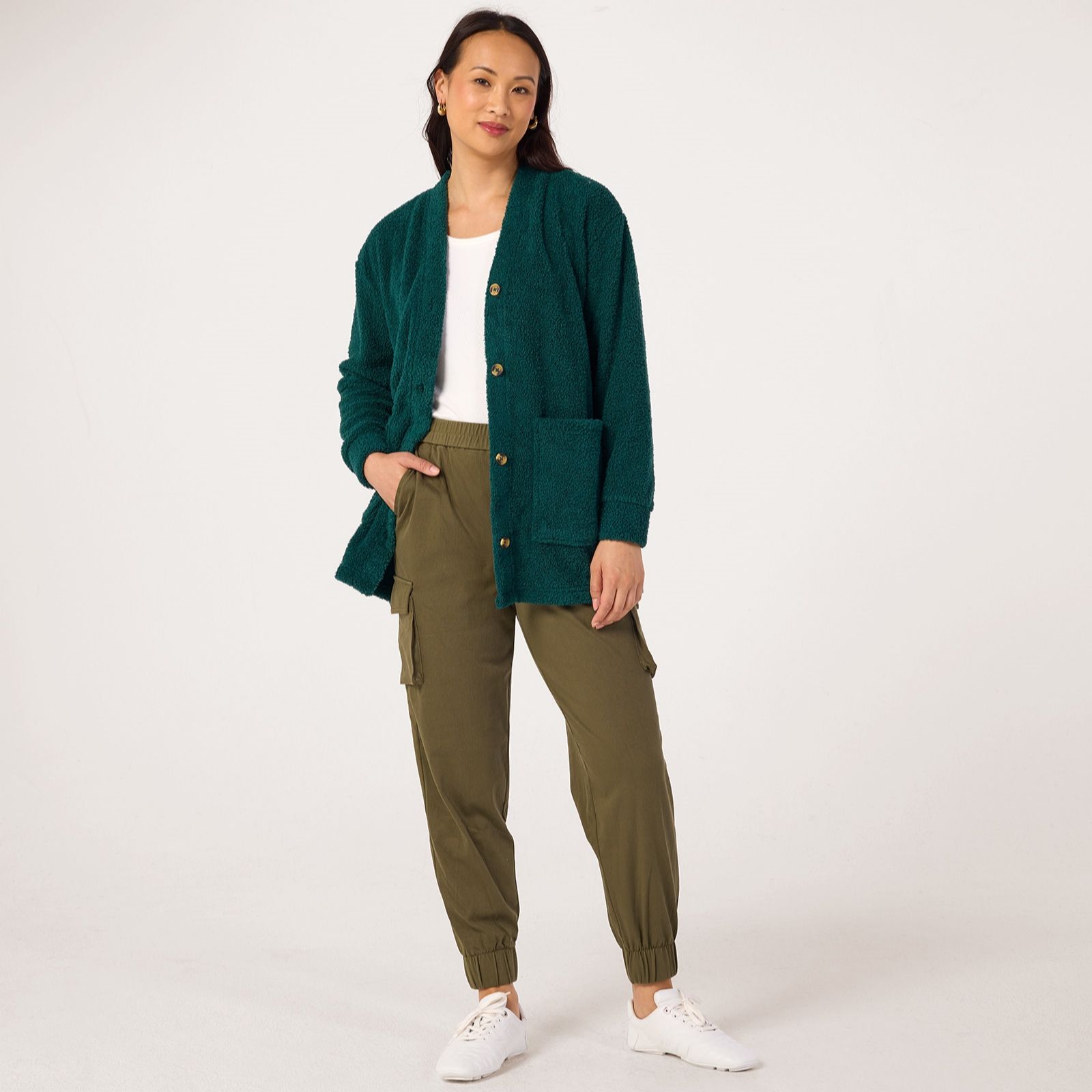 Carole Hochman Chenille Fleece Cardigan