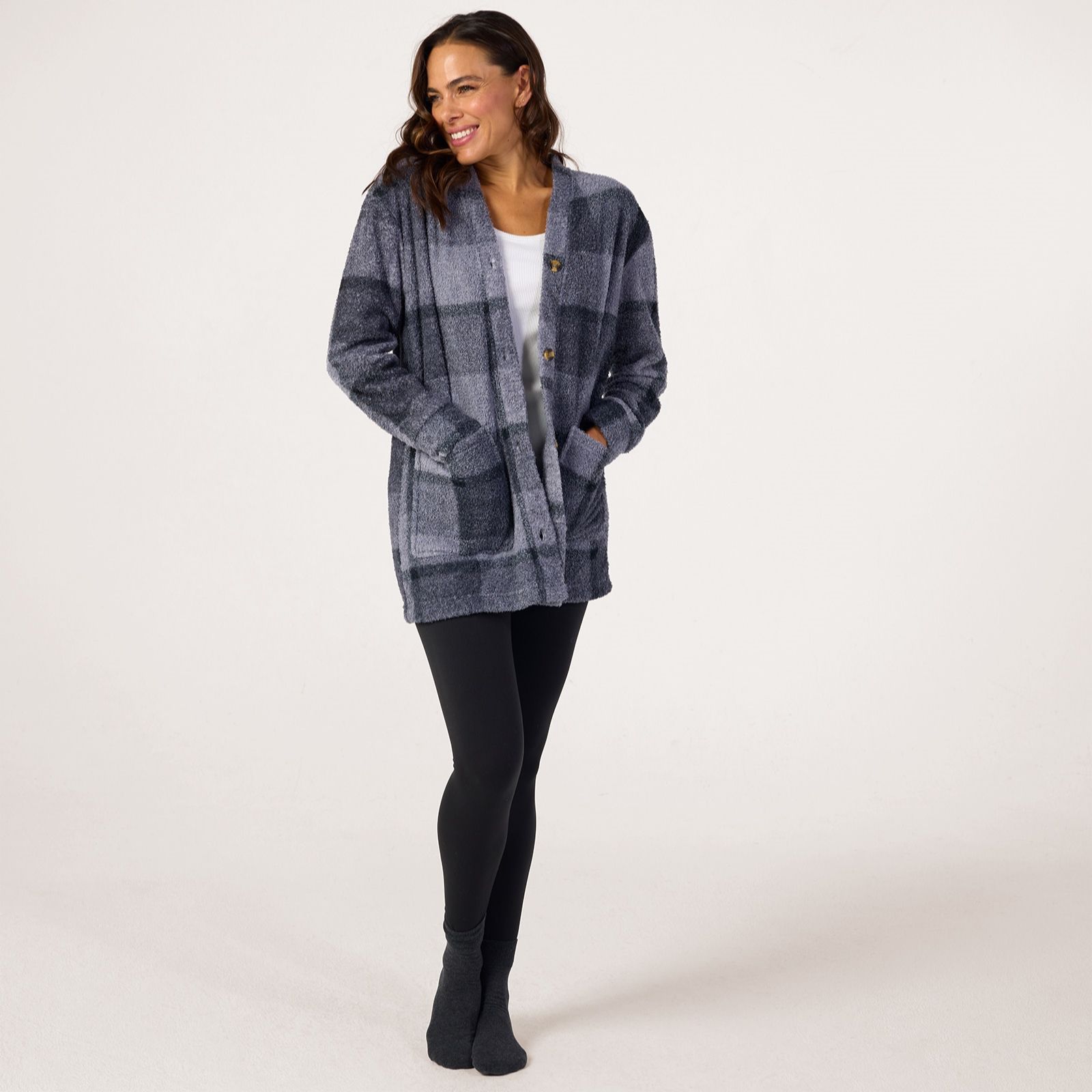Carole Hochman Chenille Fleece Cardigan