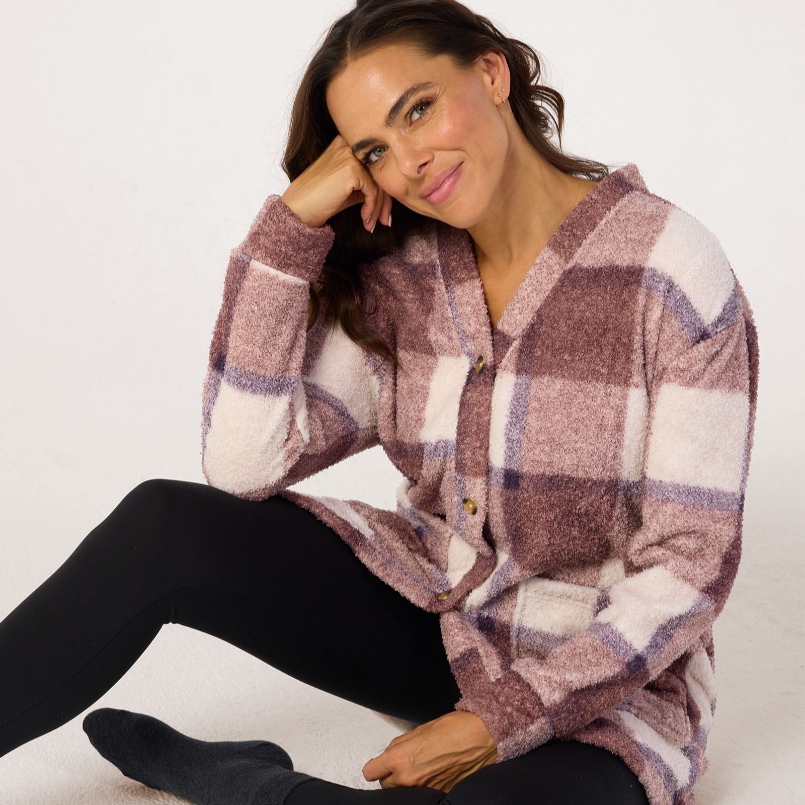 Carole Hochman Chenille Fleece Cardigan