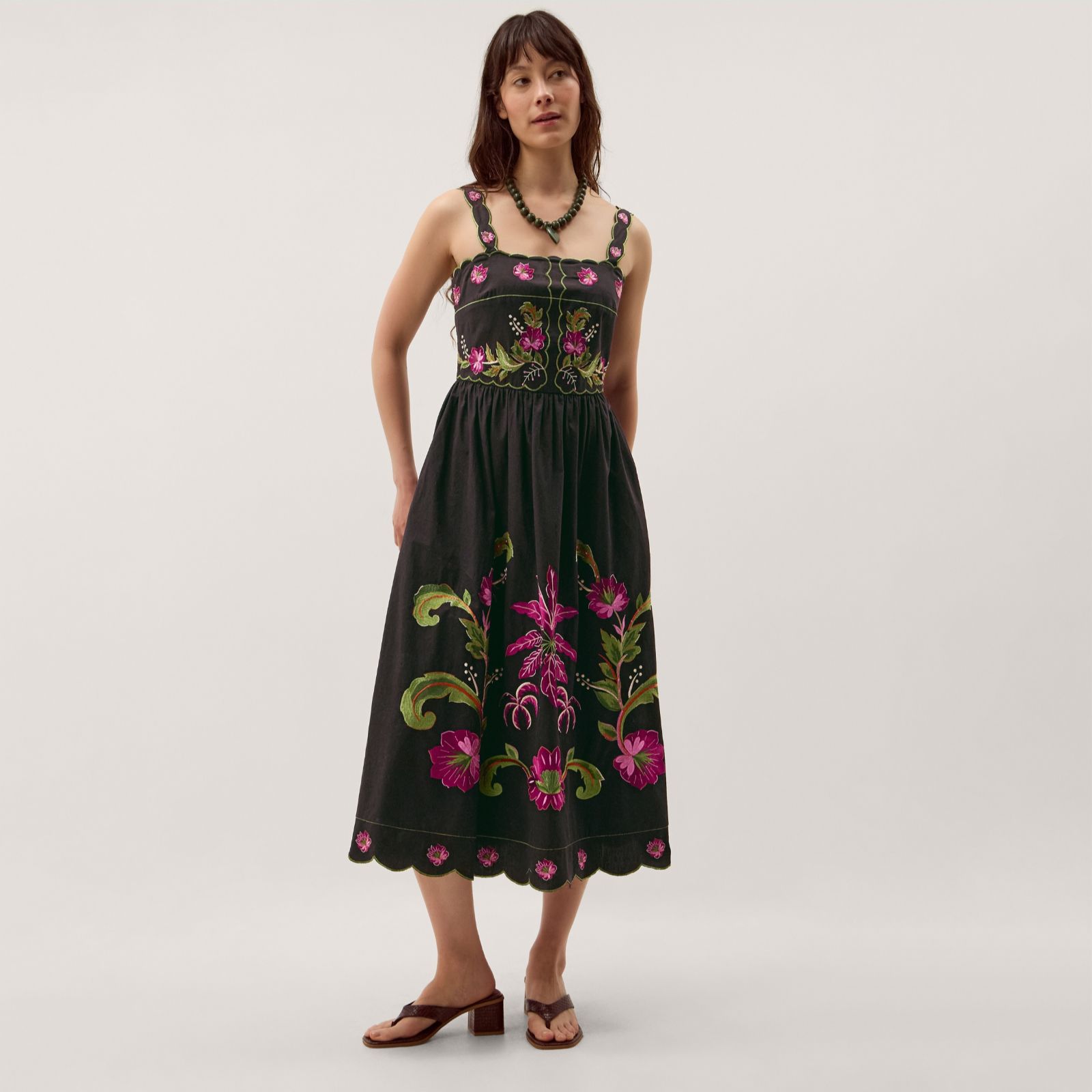 Monsoon Eleni Embroidered Dress