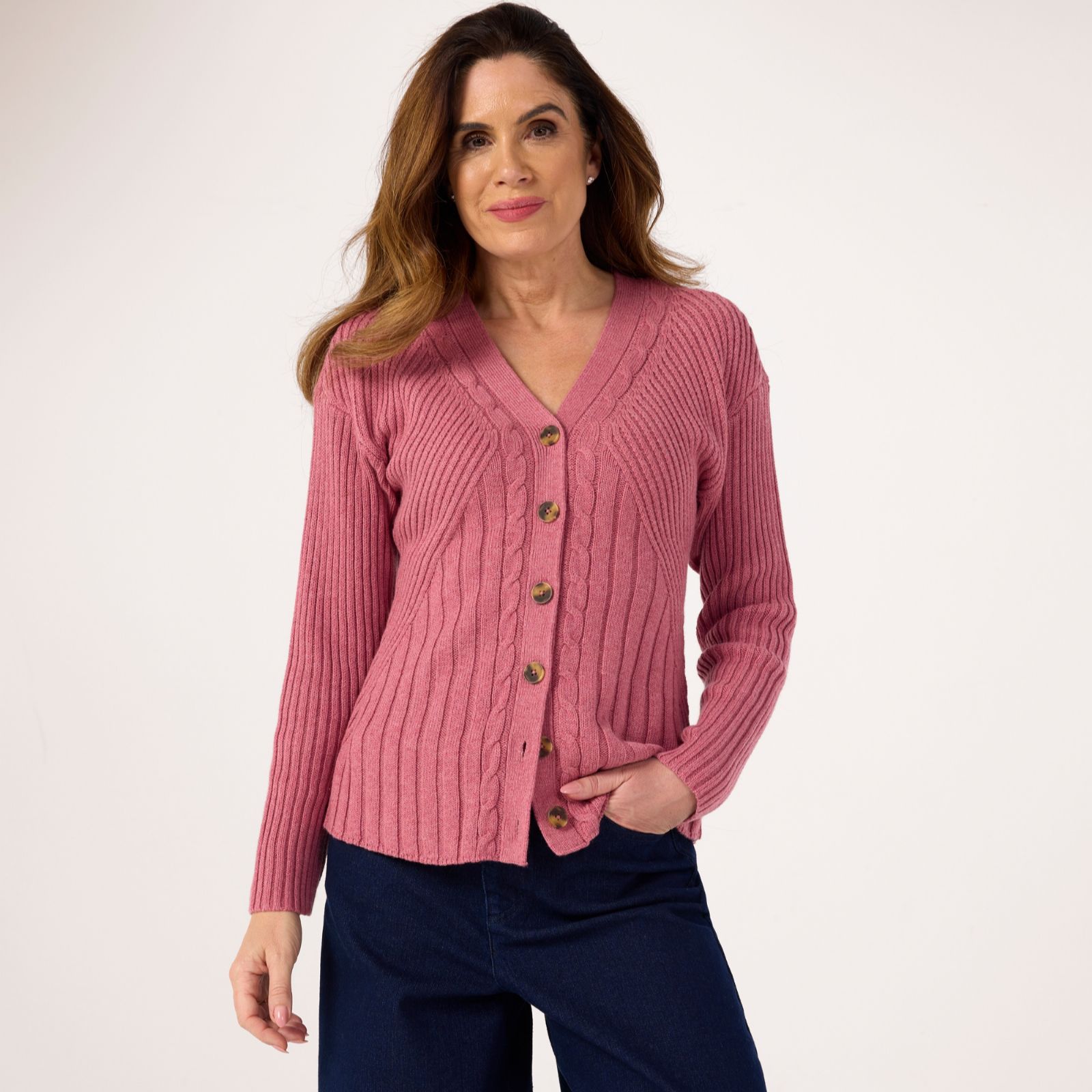 Ruth Langsford Waist Rib Detail Cardigan