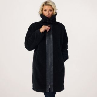 Ruth Langsford Zip Through Faux Fur Aviator Style Coat