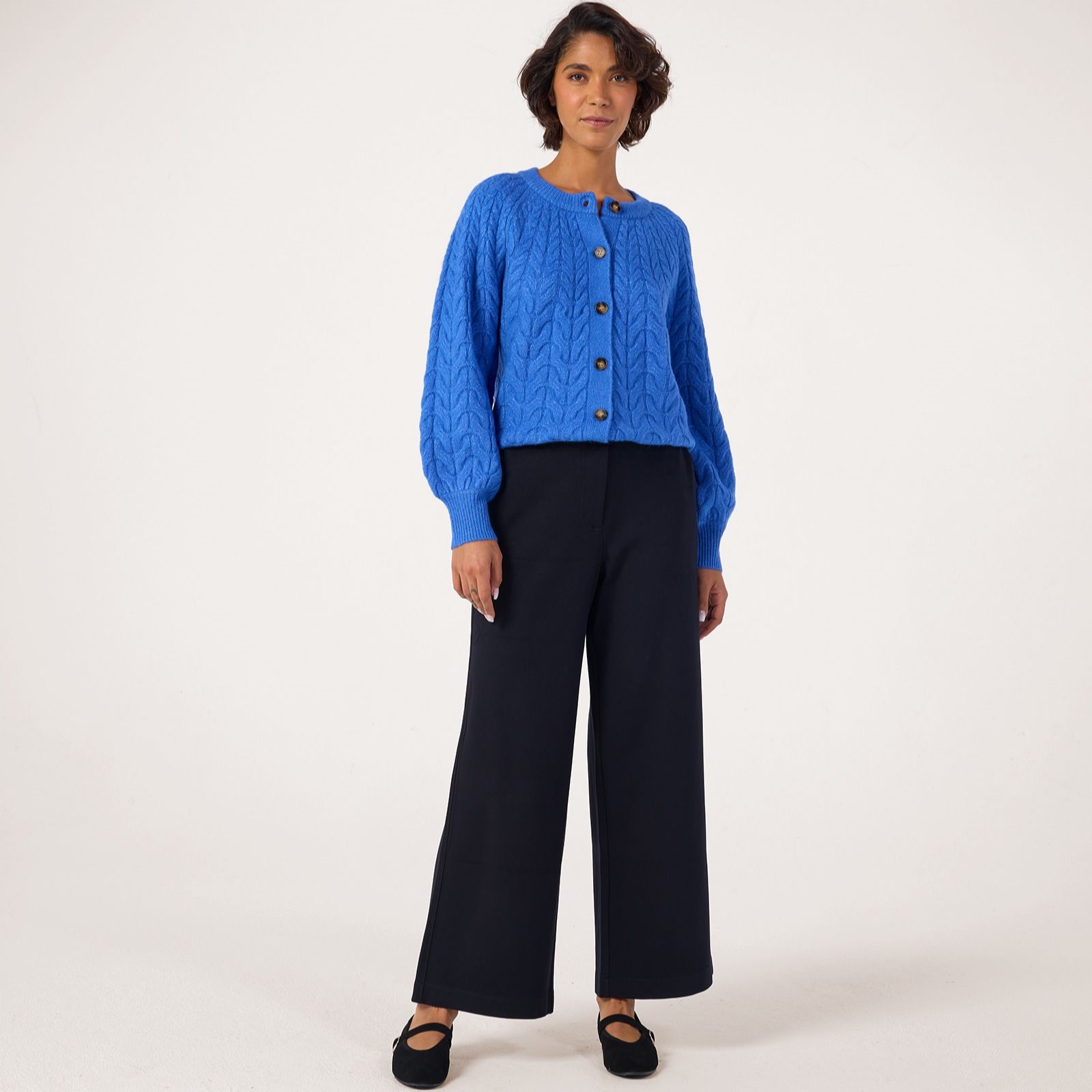 Ben de Lisi Stretch Twill Wide Leg Trouser Standard